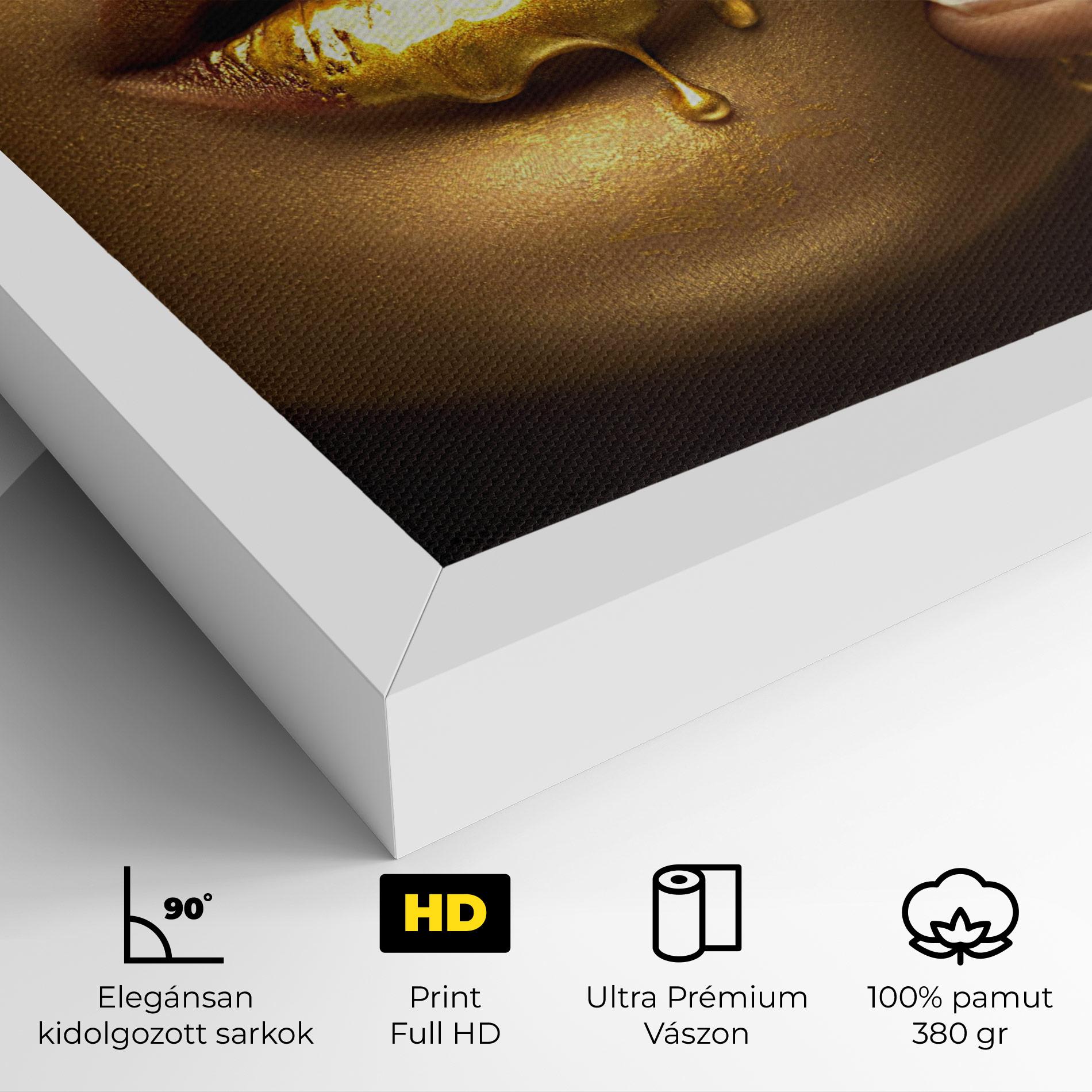 Vászonkép Golden Lips mockup 4
