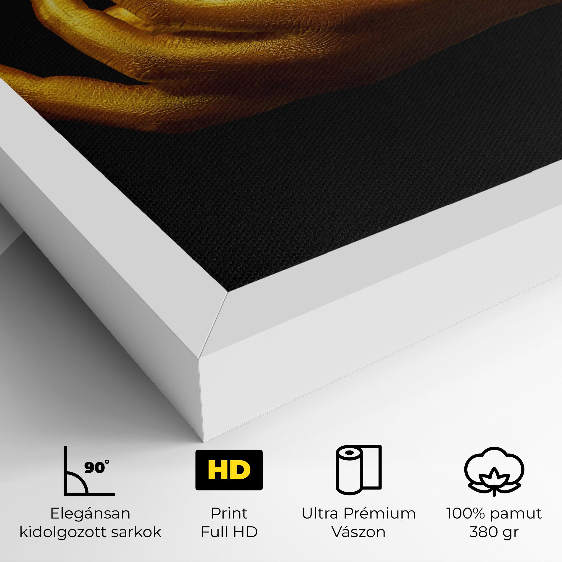 Vászonkép Strong Gold Hand mockup 4