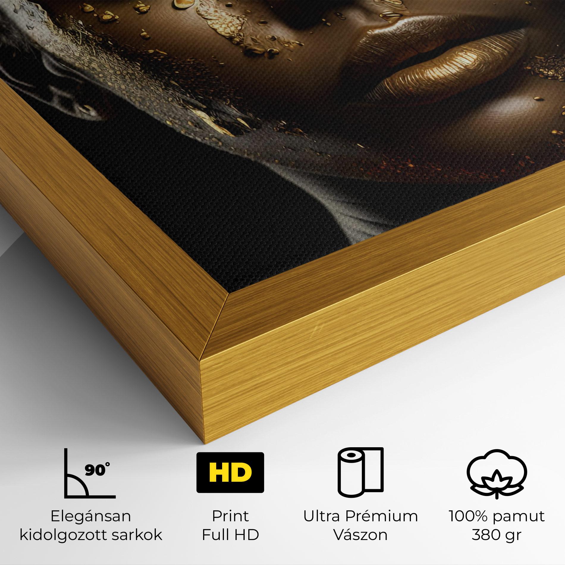 Vászonkép Attractive Gold Woman mockup 4