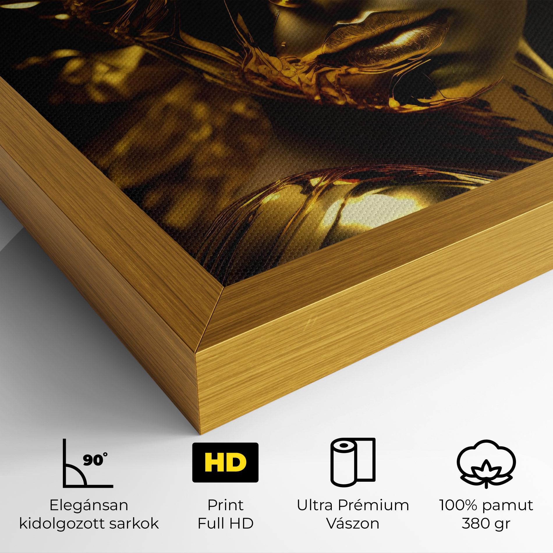 Vászonkép Covered By Gold mockup 4