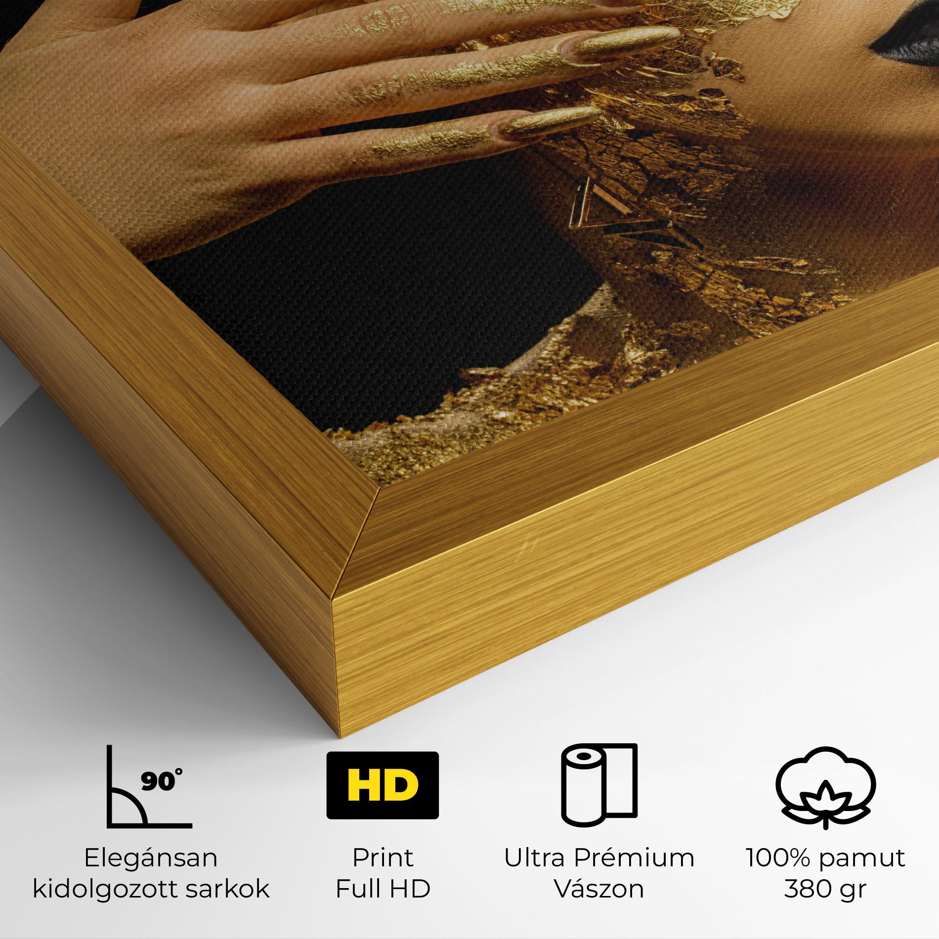 Vászonkép Festive Golden Makeup mockup 4