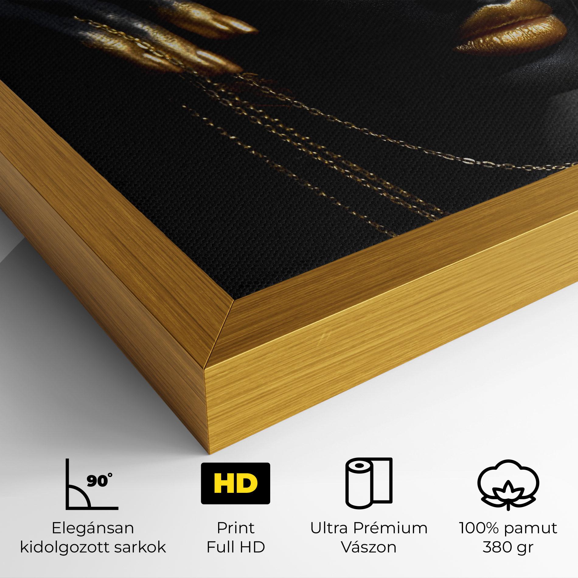 Vászonkép Gold Black Skin mockup 4