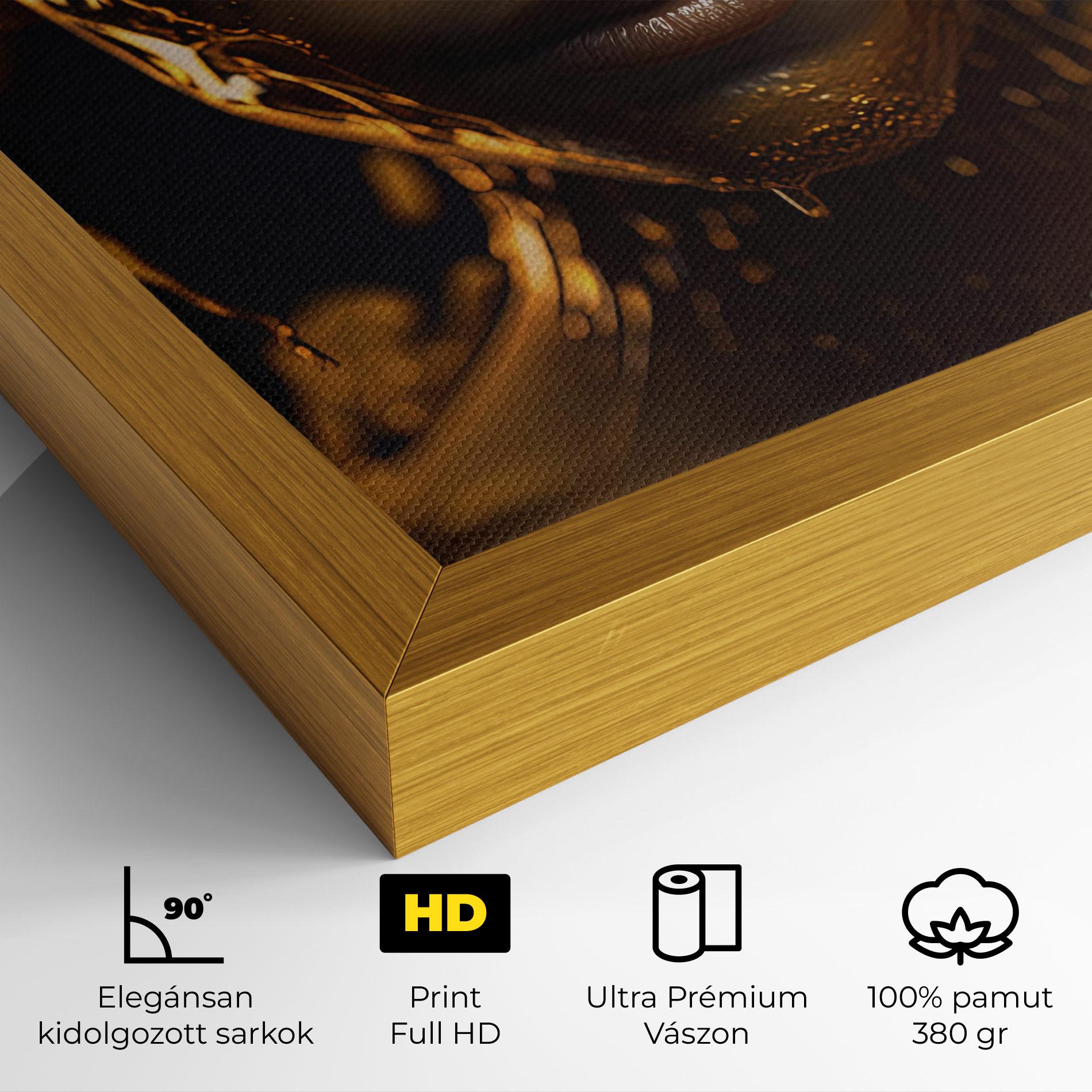 Vászonkép Gold Honeycomb Girl mockup 4