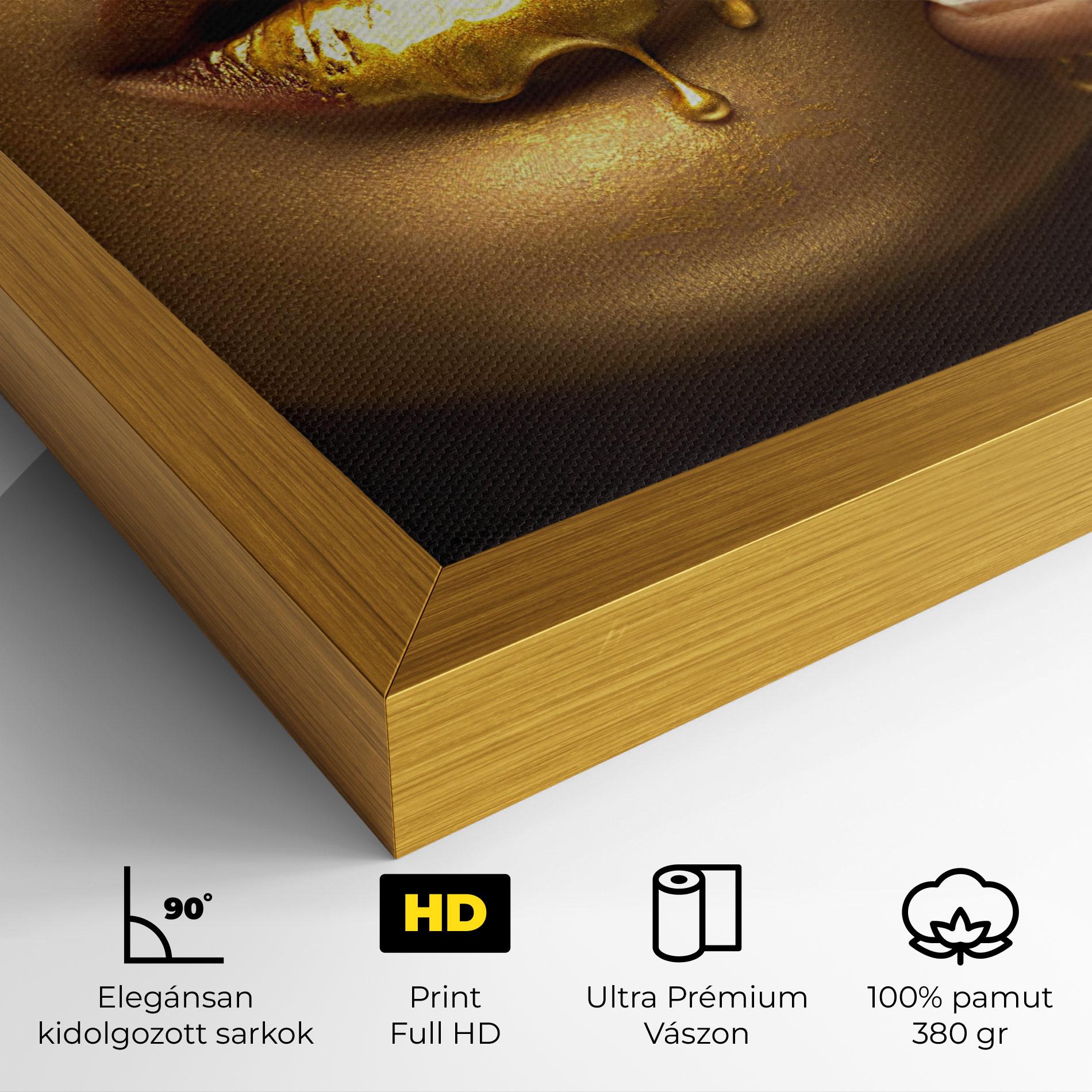 Vászonkép Golden Lips mockup 4