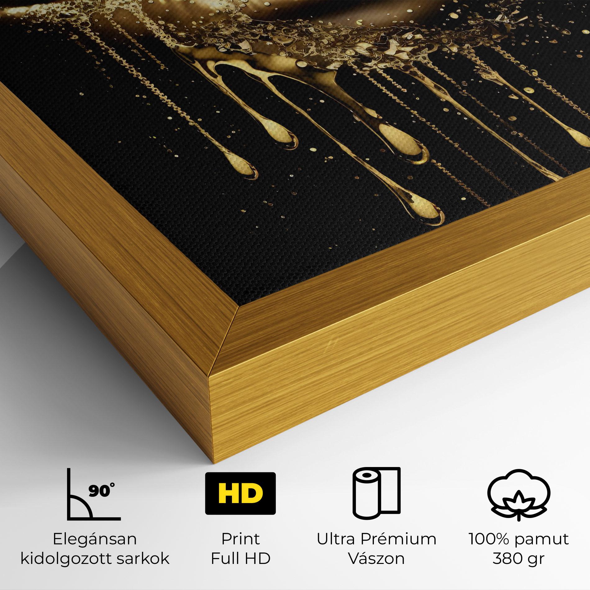 Vászonkép Golden Luxury Lips mockup 4