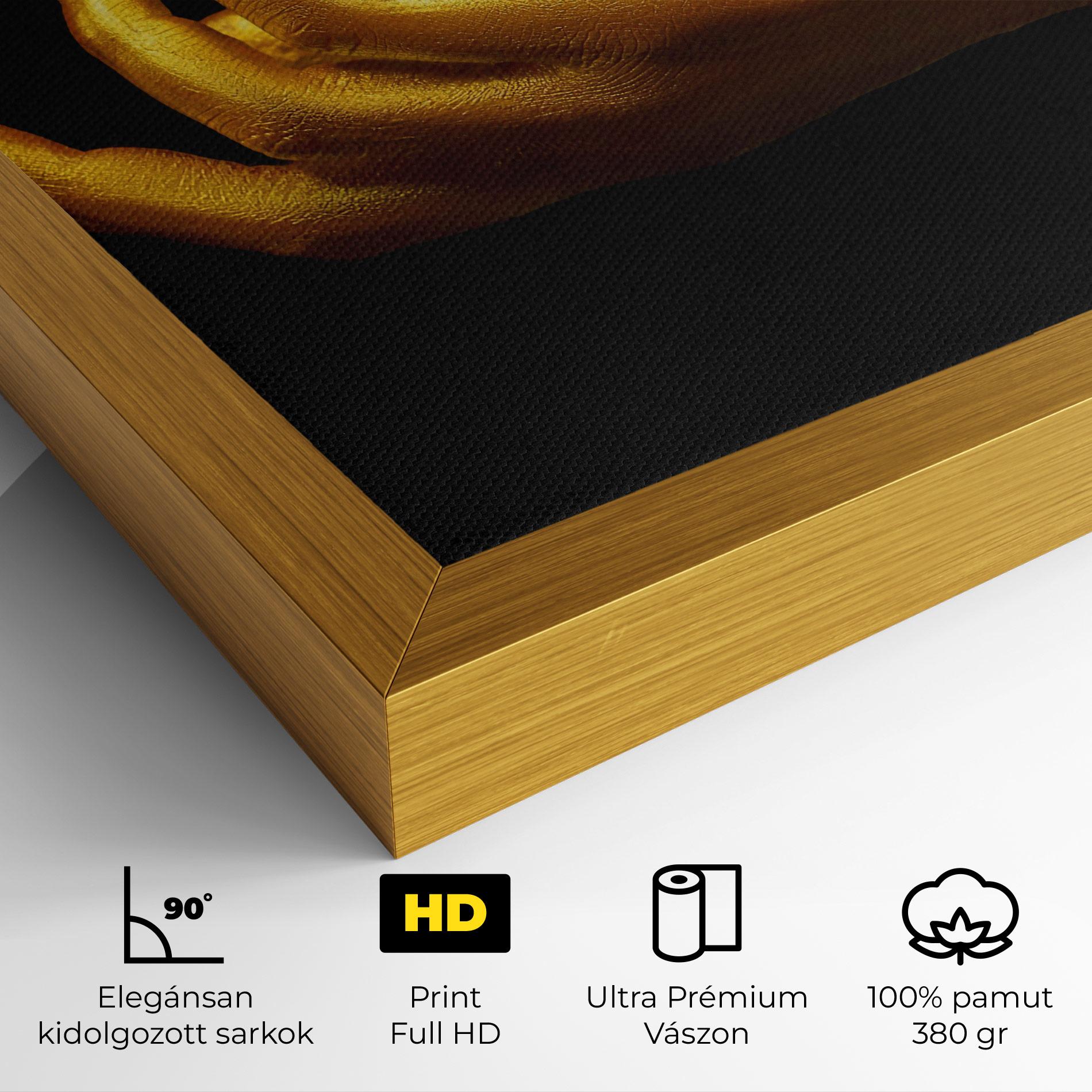 Vászonkép Strong Gold Hand mockup 4