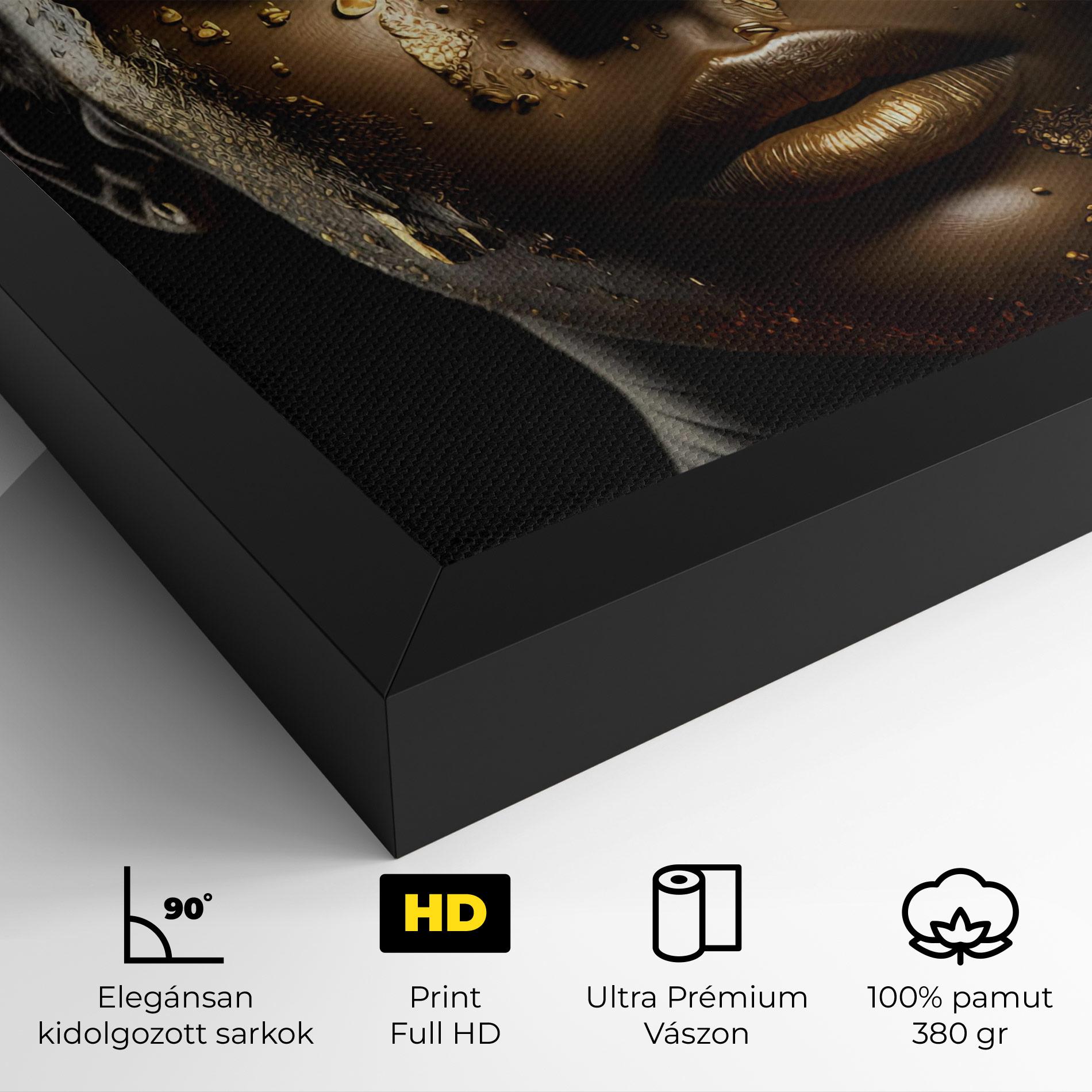 Vászonkép Attractive Gold Woman mockup 4