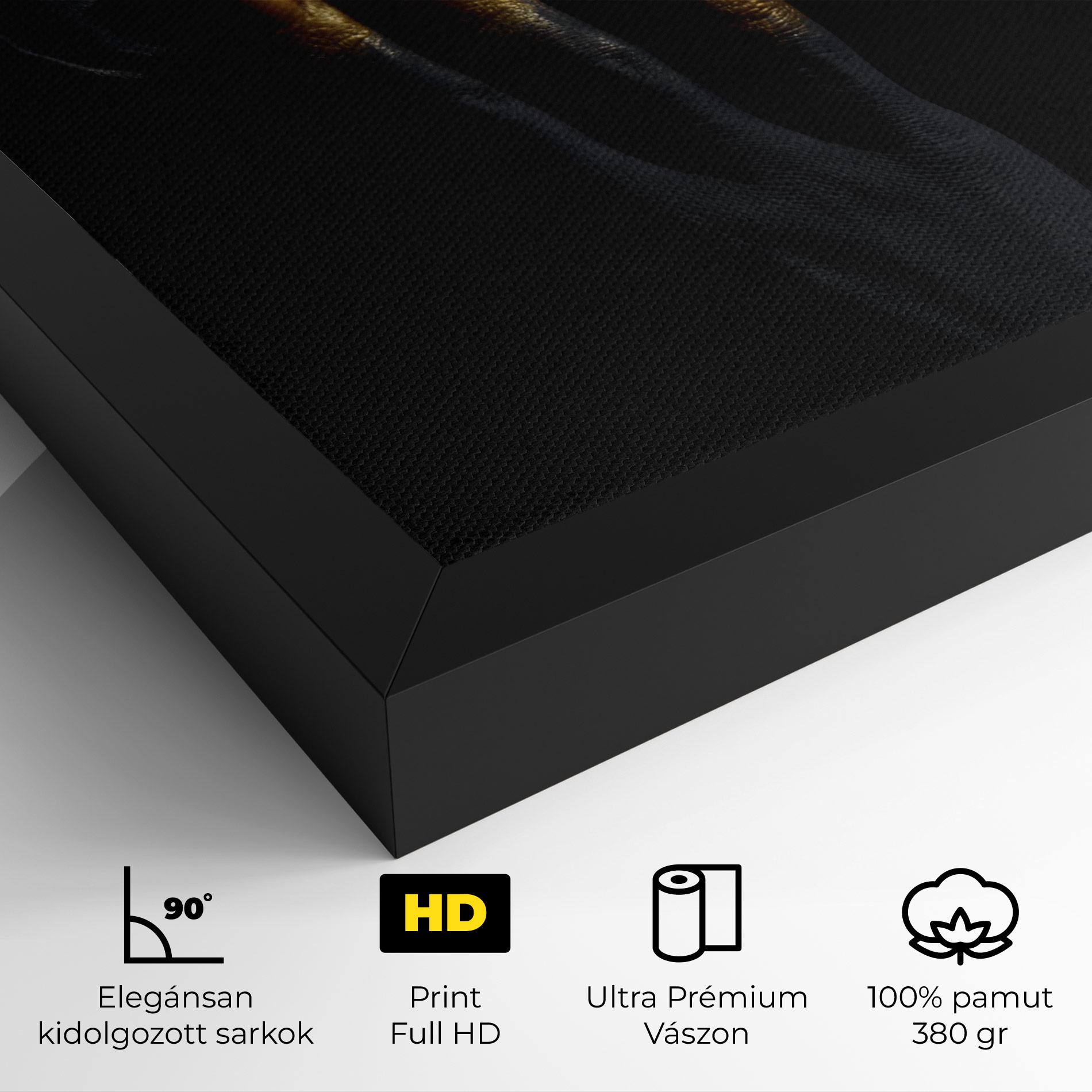Vászonkép Gold Black Paint mockup 4