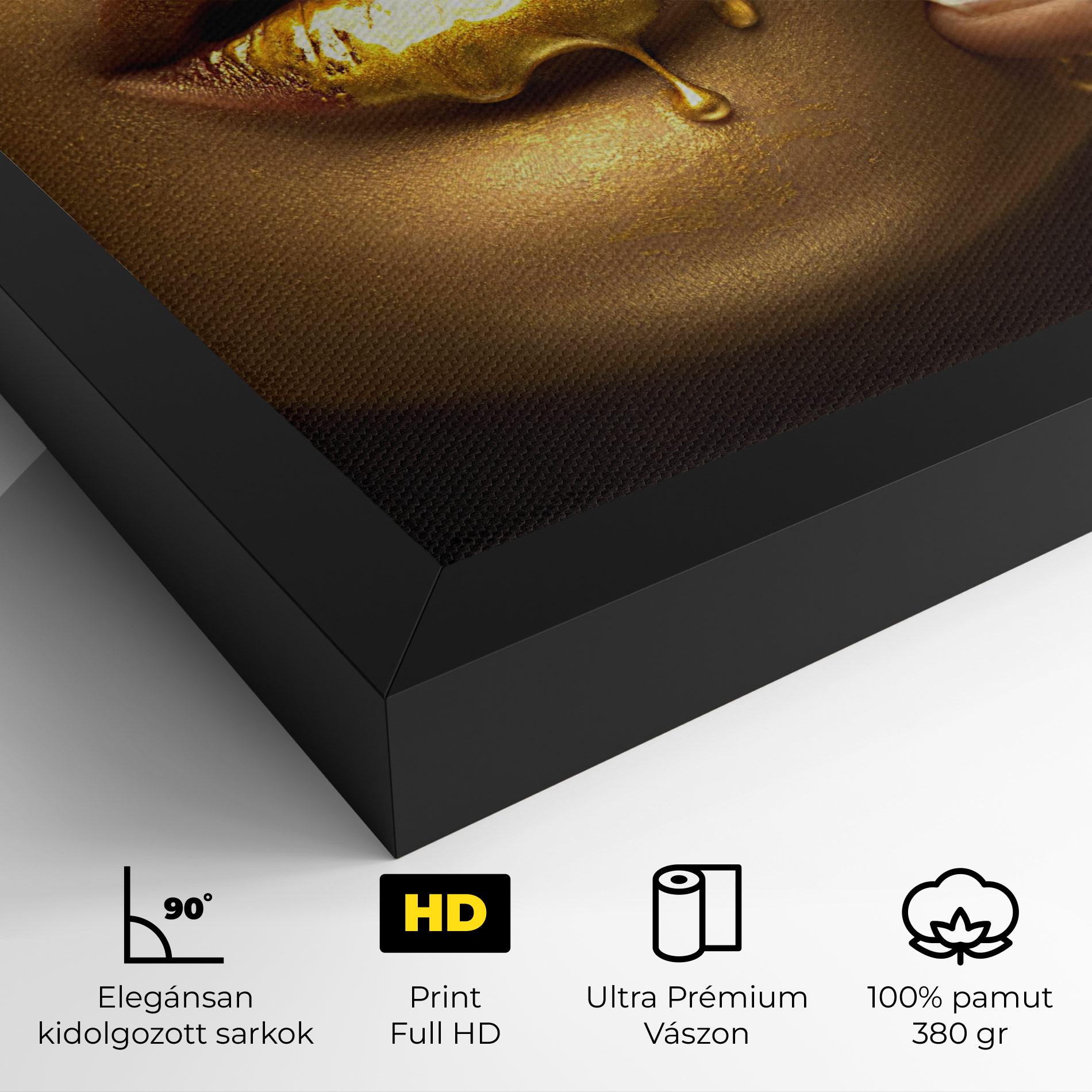 Vászonkép Golden Lips mockup 4