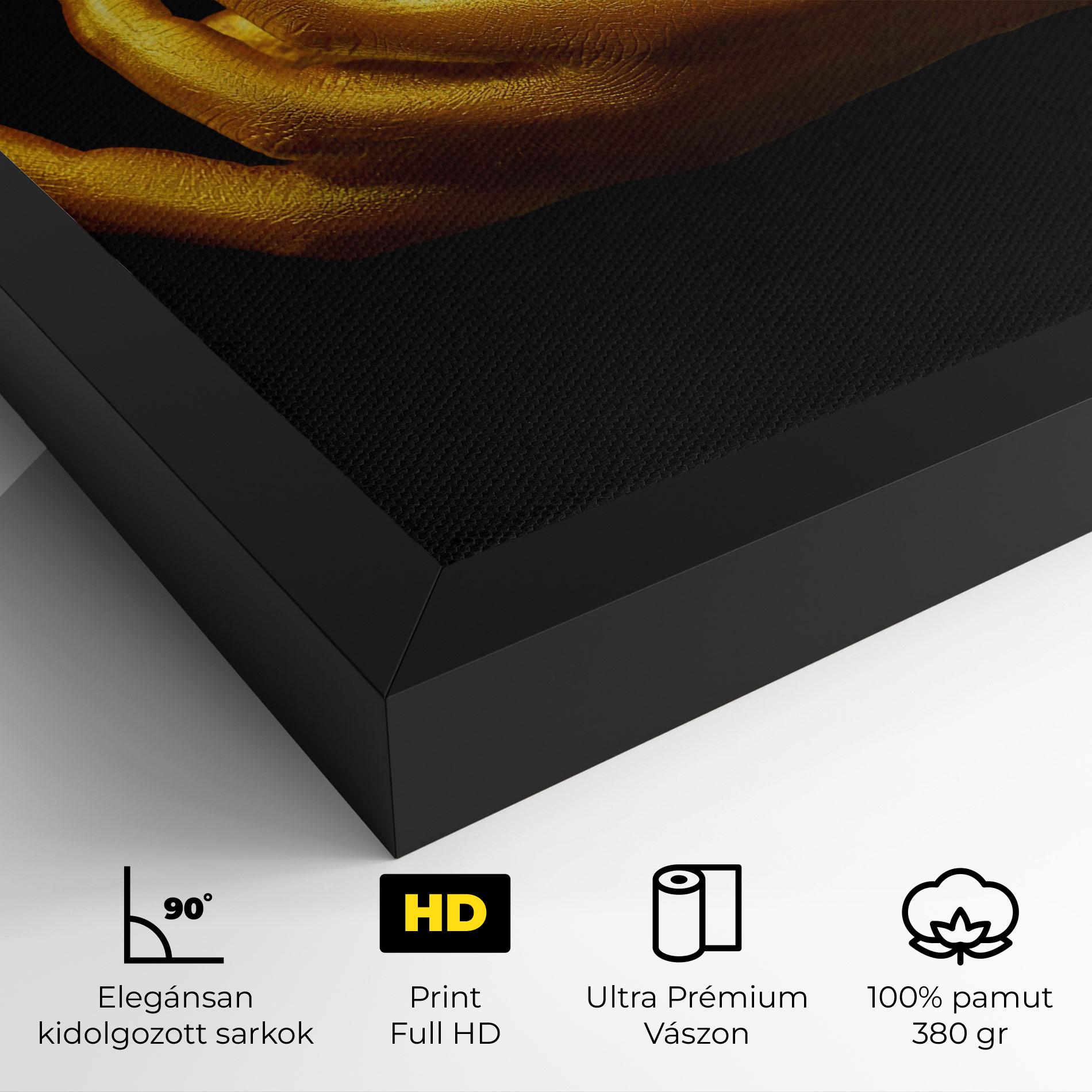 Vászonkép Strong Gold Hand mockup 4