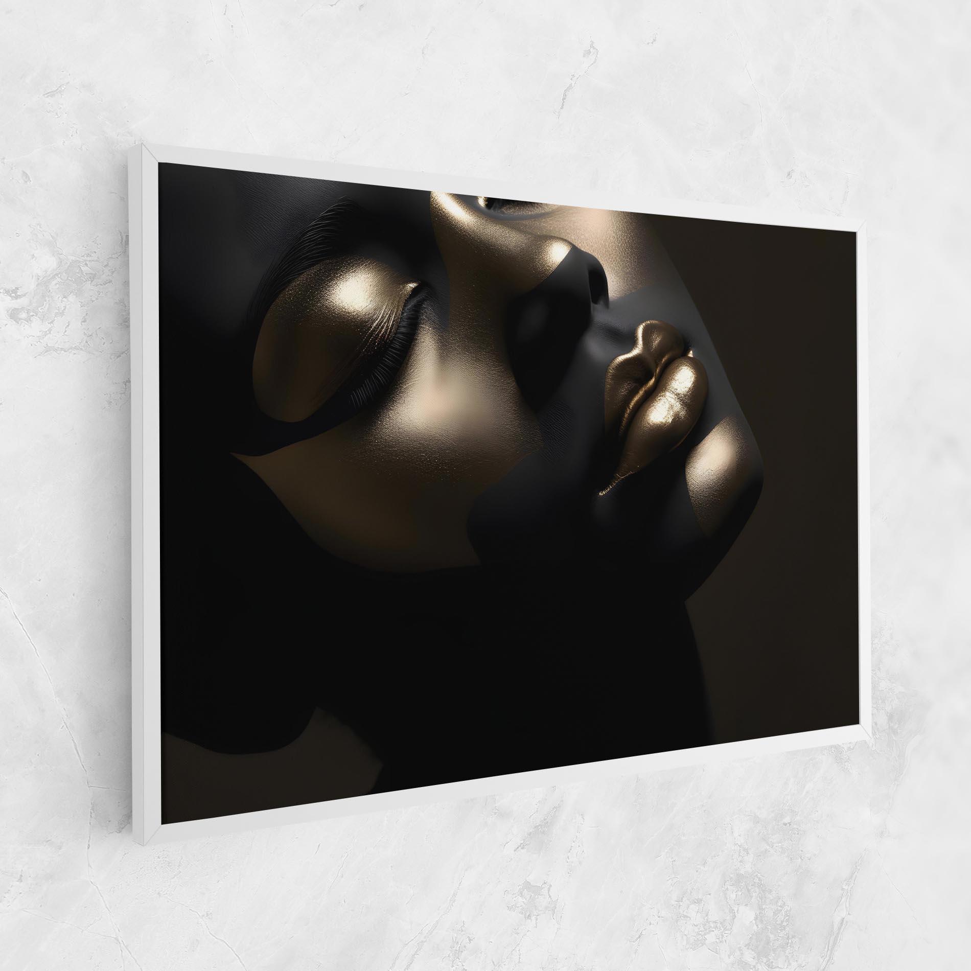 Vászonkép Dark Gold Face mockup 1