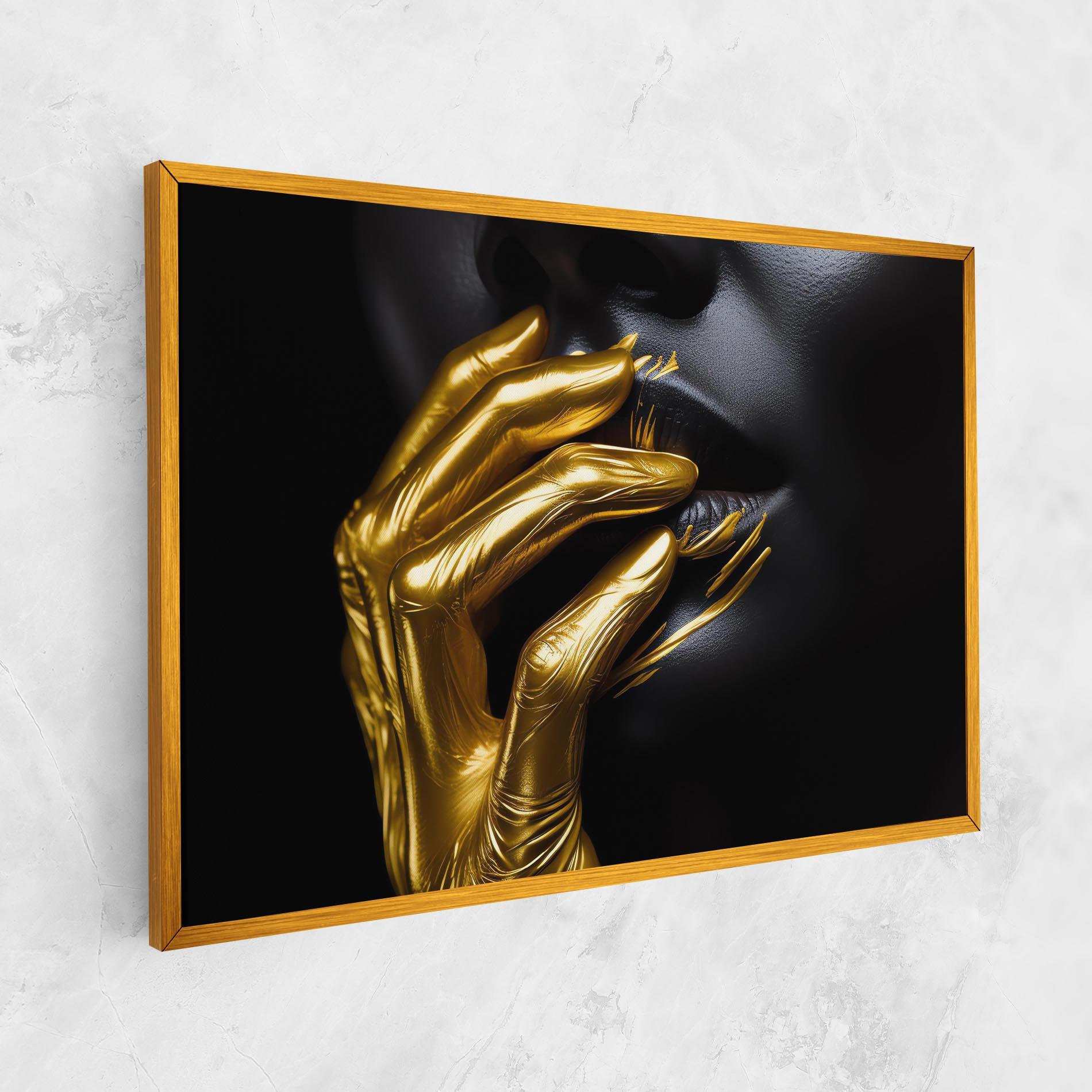 Vászonkép Gold Small Hand mockup 1