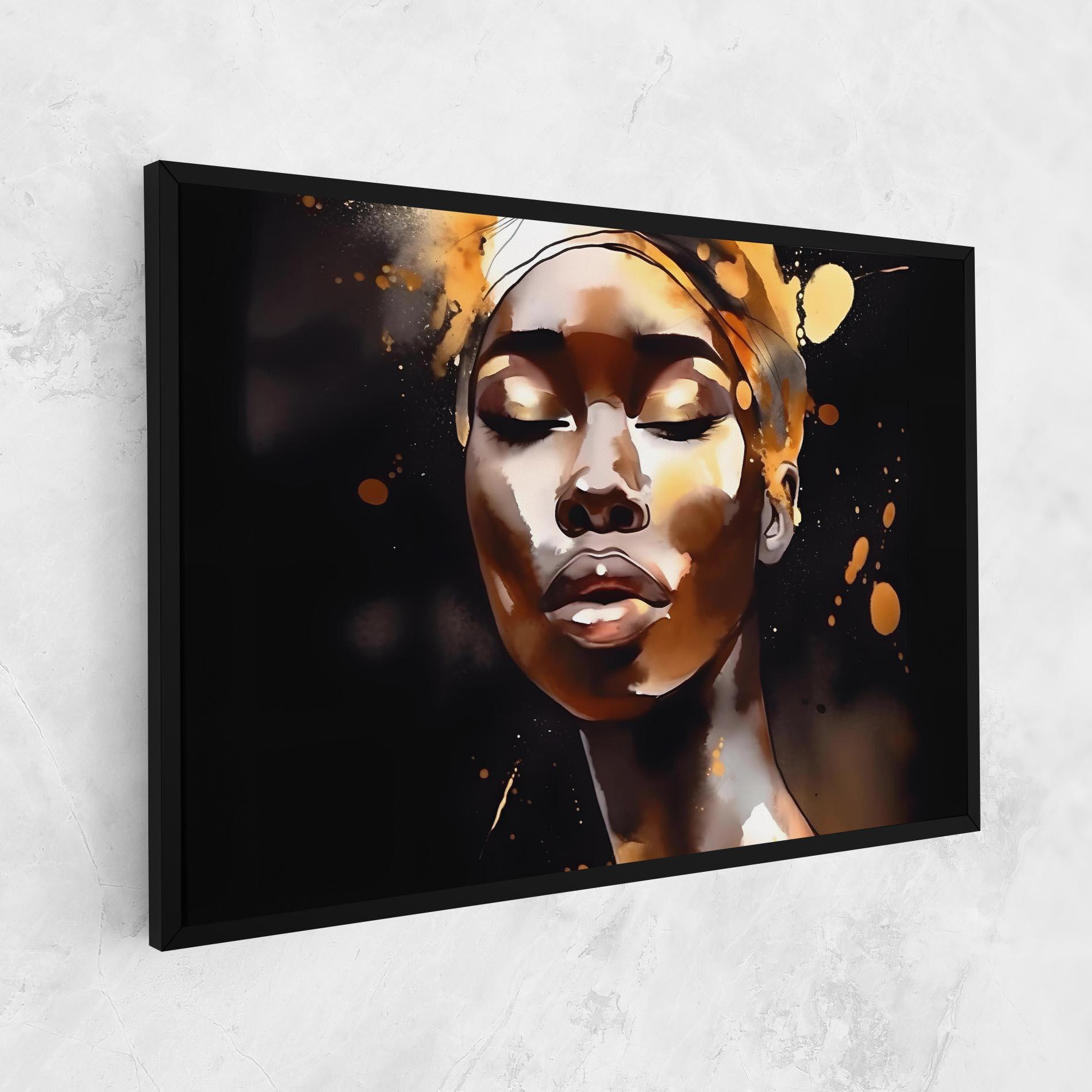 Vászonkép Abstract Gold Woman mockup 1