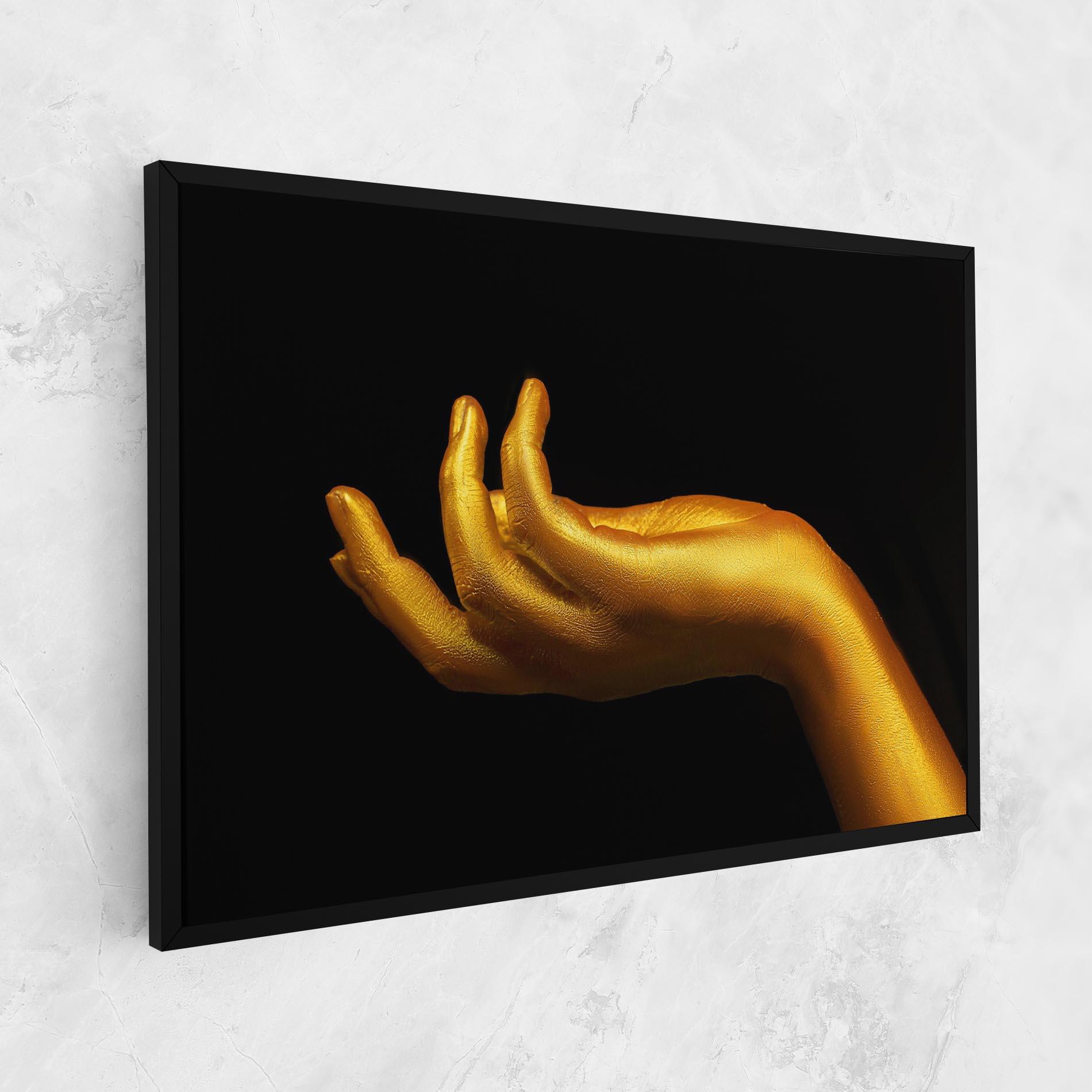 Vászonkép Strong Gold Hand mockup 1