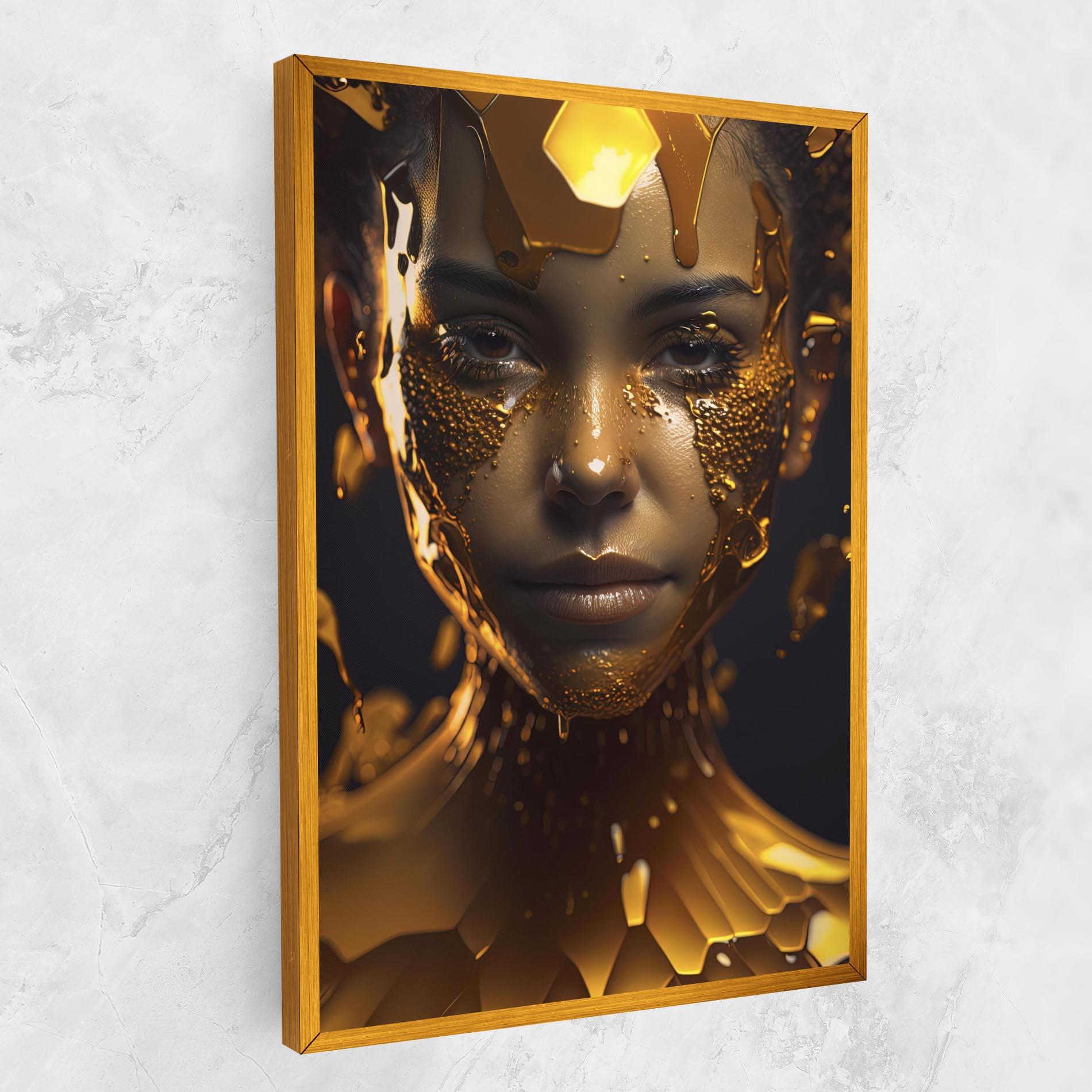 Vászonkép Gold Honeycomb Girl mockup 1