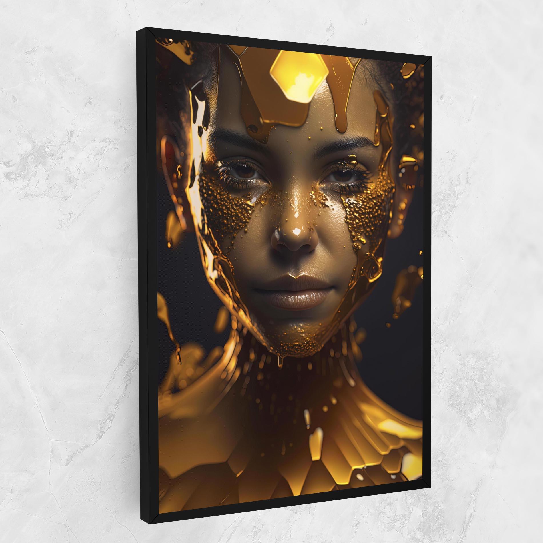 Vászonkép Gold Honeycomb Girl mockup 1