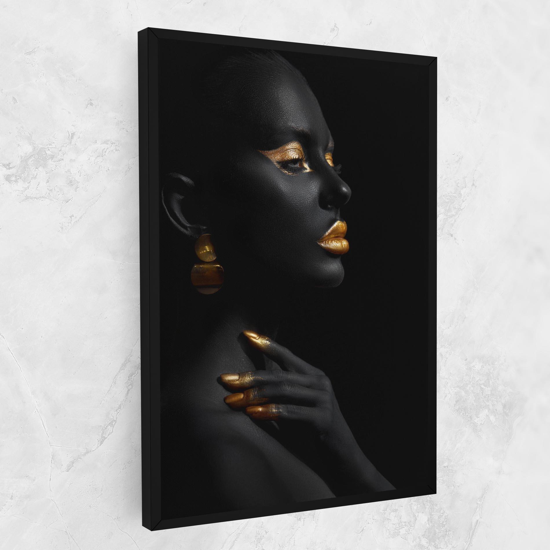 Vászonkép Lips Gold Eyelids mockup 1