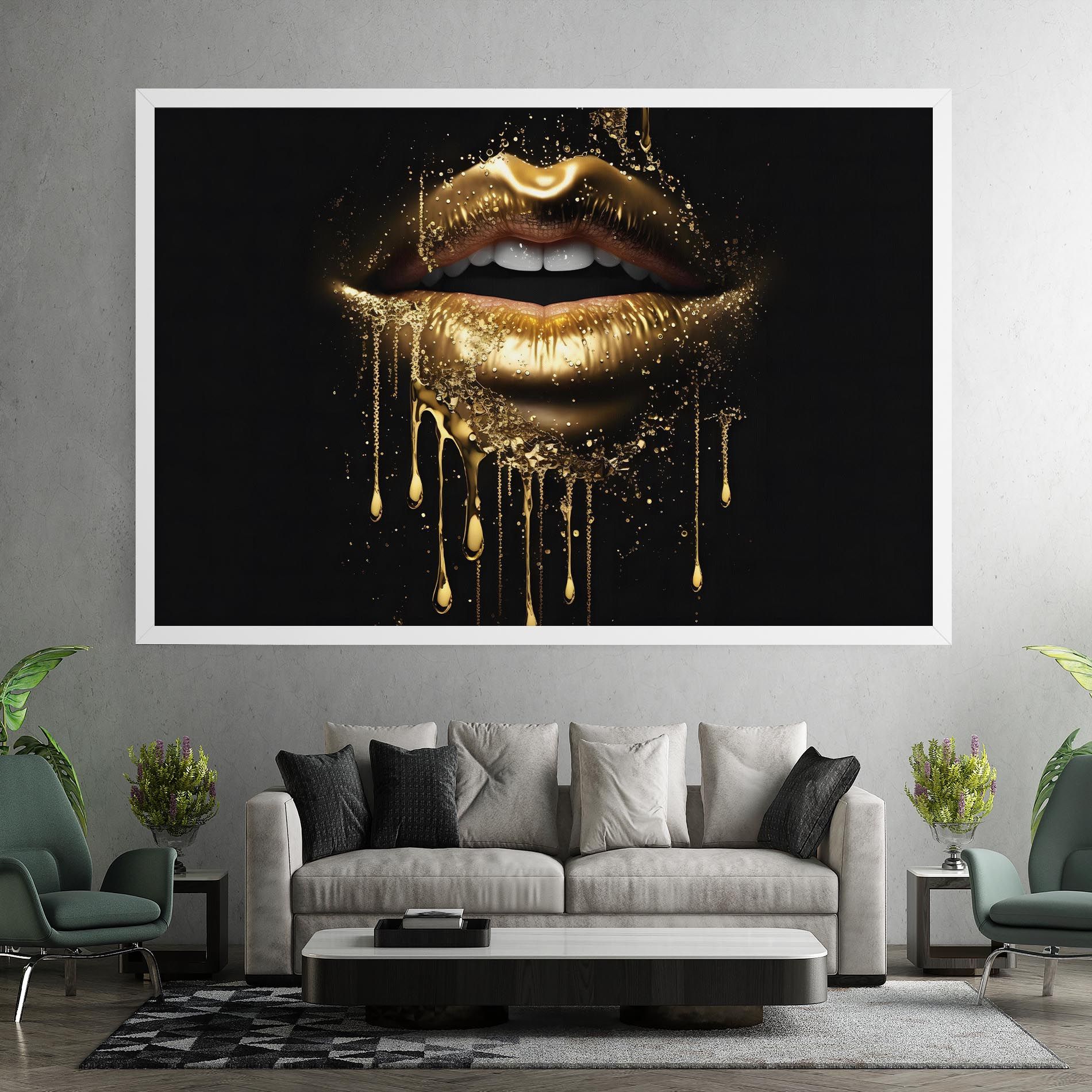 Golden Luxury Lips mockup 7