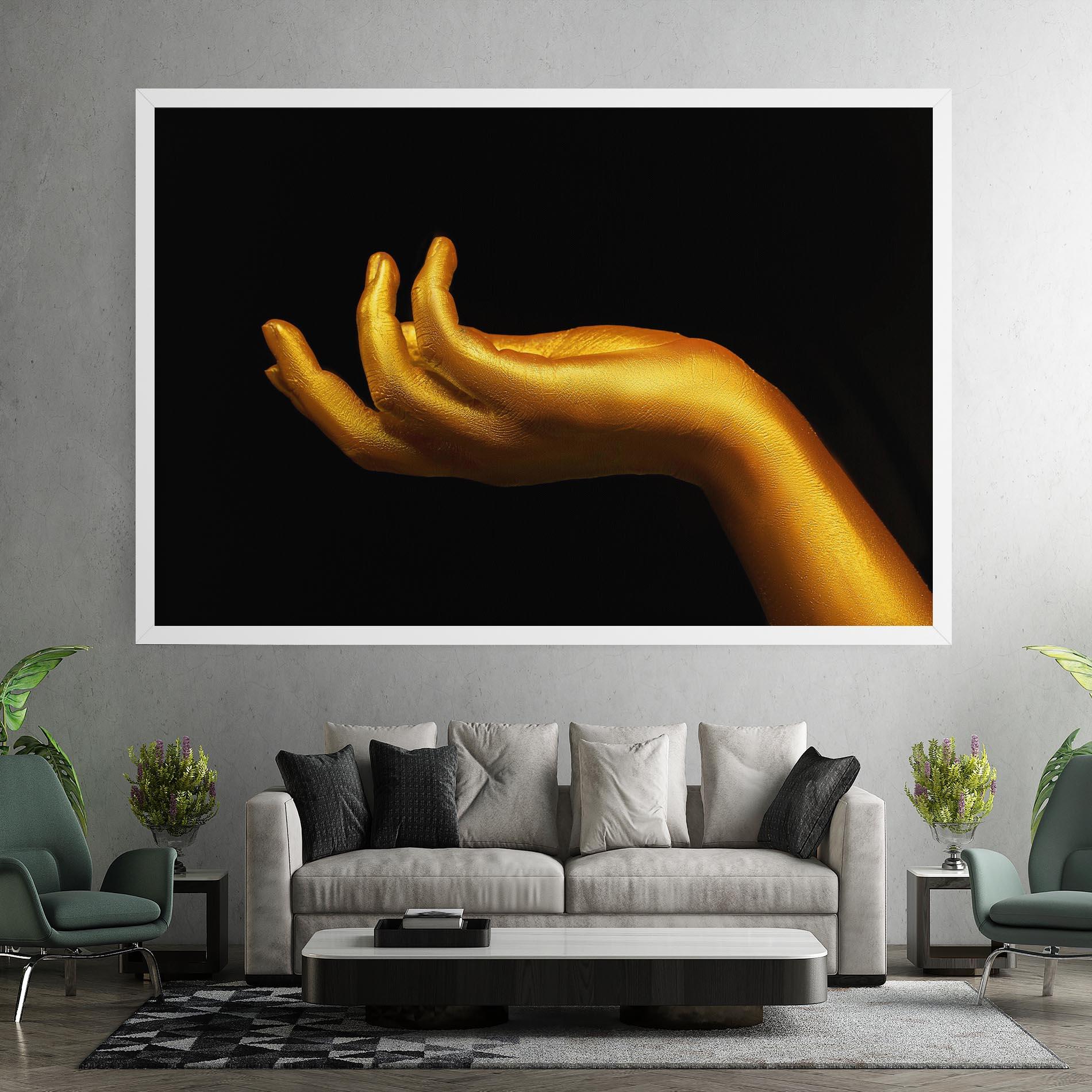 Vászonkép Strong Gold Hand mockup 7