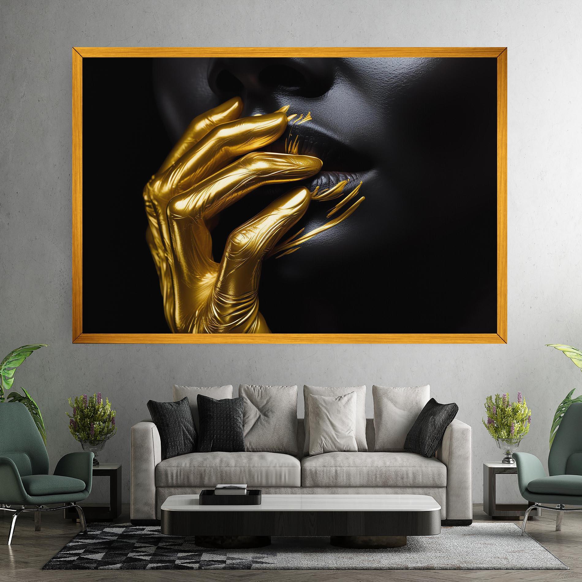 Vászonkép Gold Small Hand mockup 7