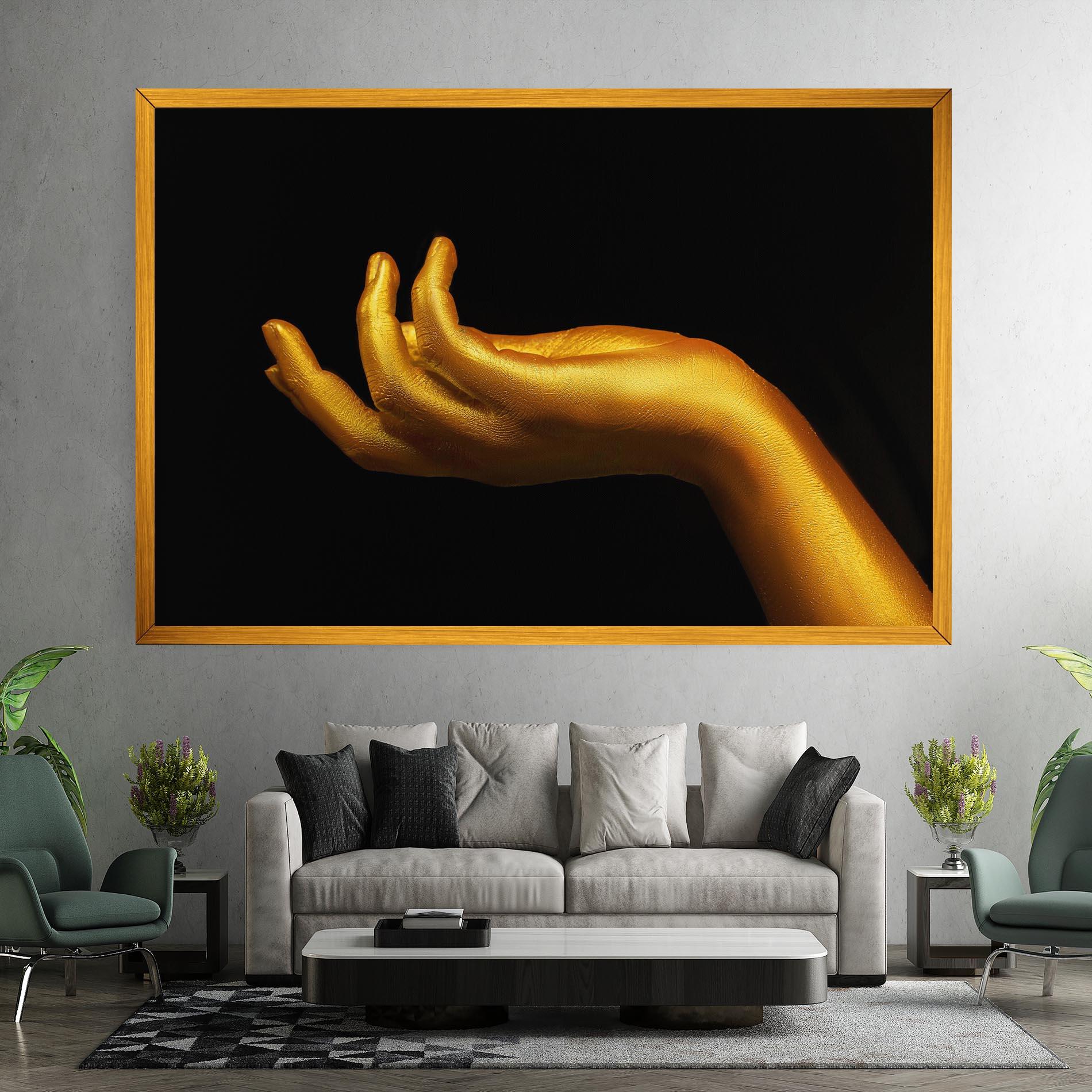 Vászonkép Strong Gold Hand mockup 7