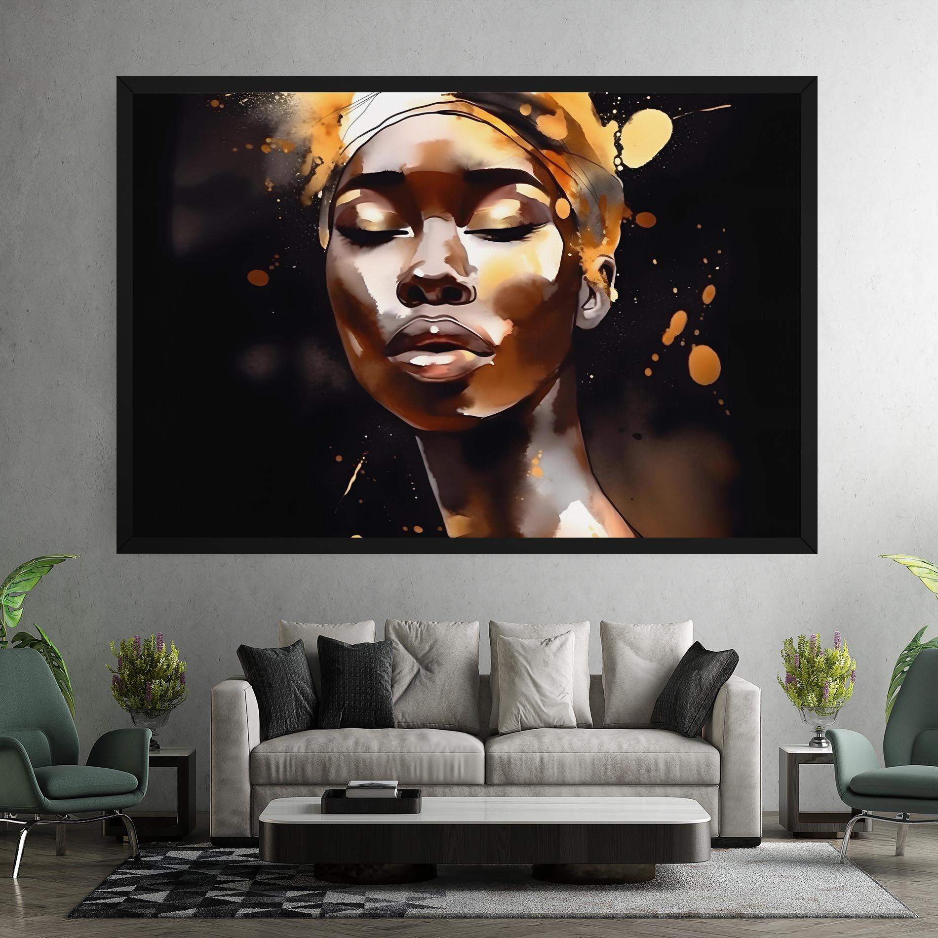 Vászonkép Abstract Gold Woman mockup 7