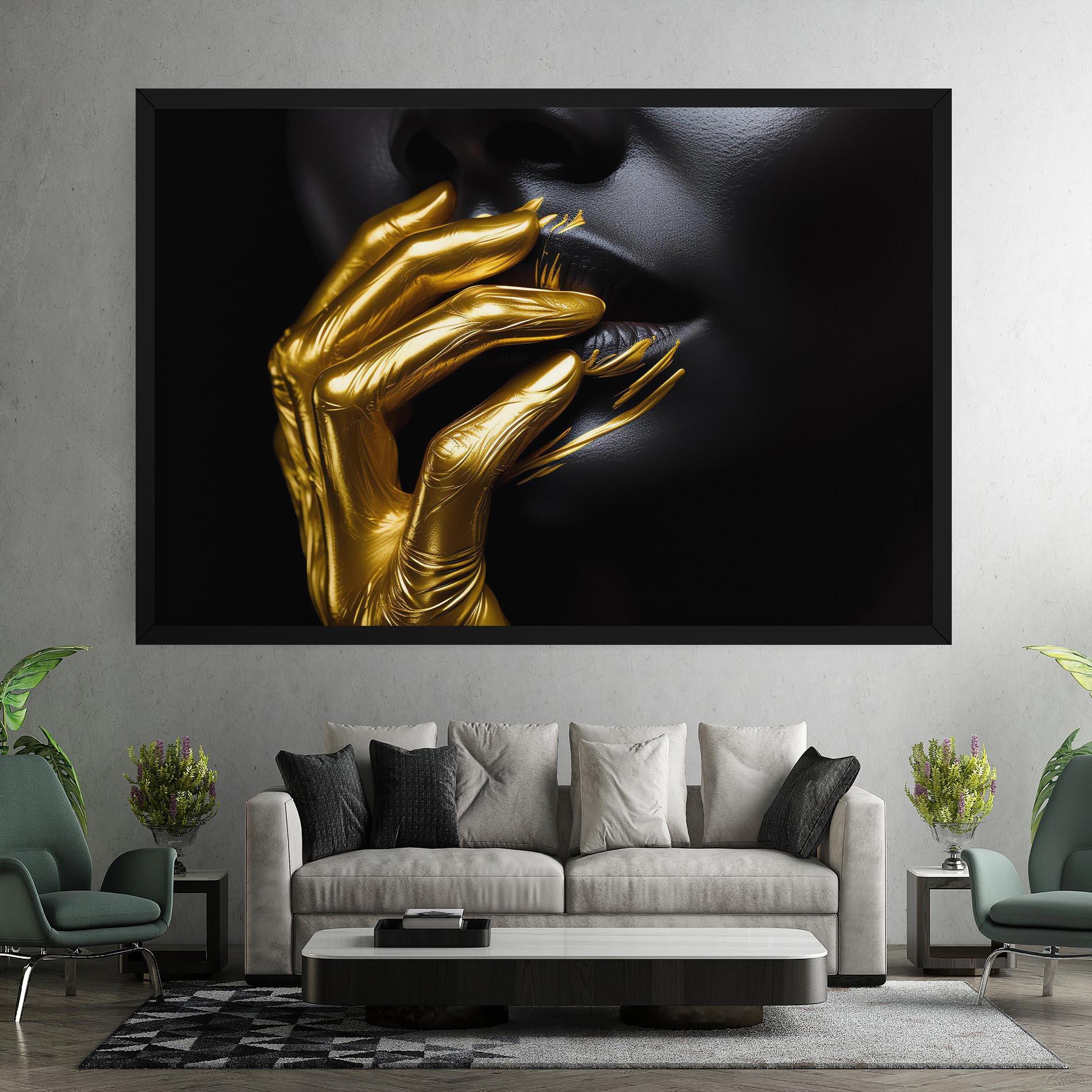Vászonkép Gold Small Hand mockup 7
