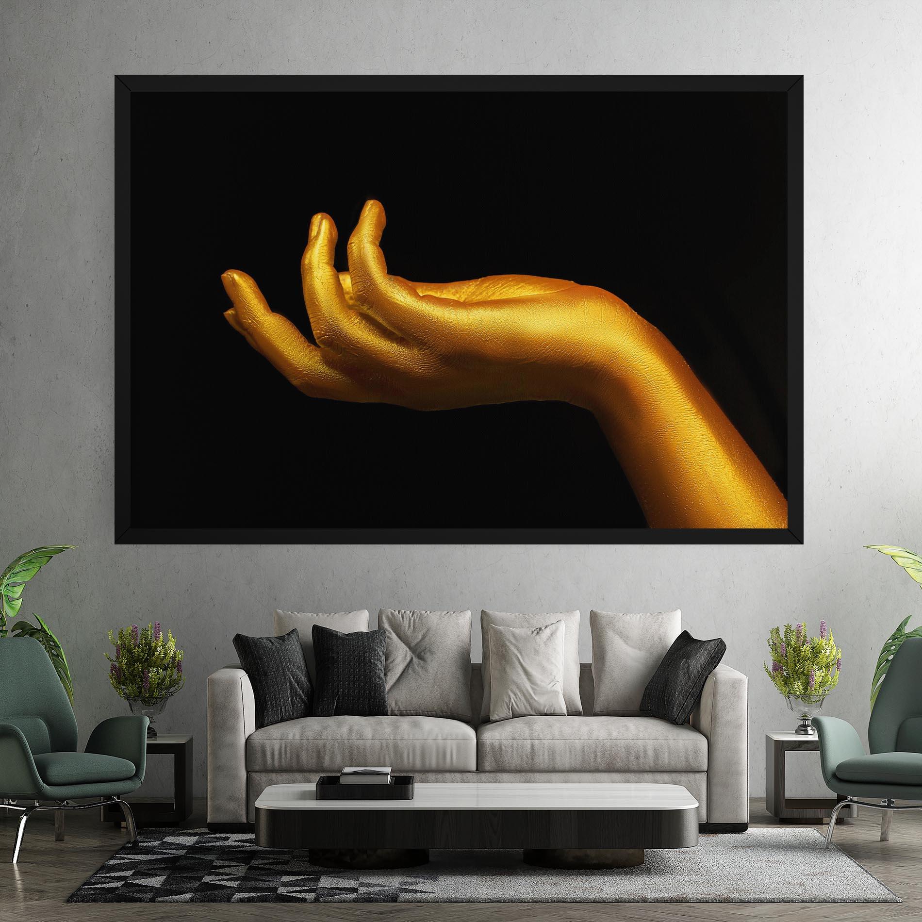 Vászonkép Strong Gold Hand mockup 7