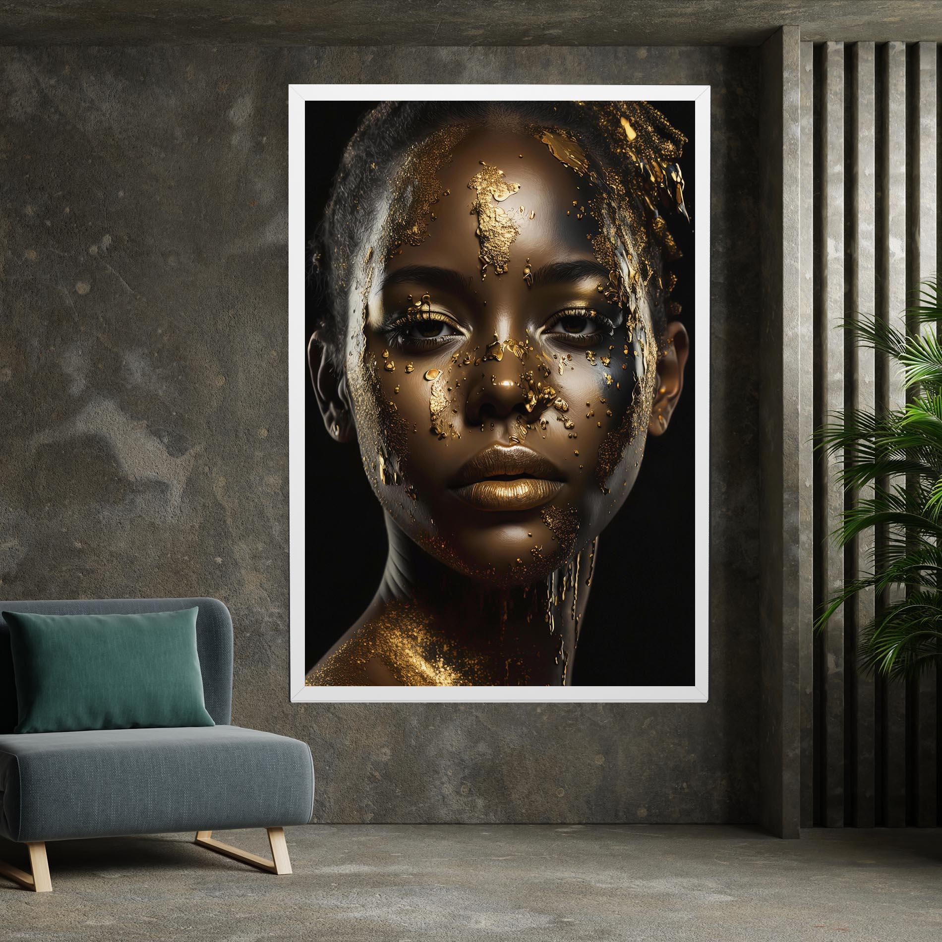 Vászonkép Attractive Gold Woman mockup 7