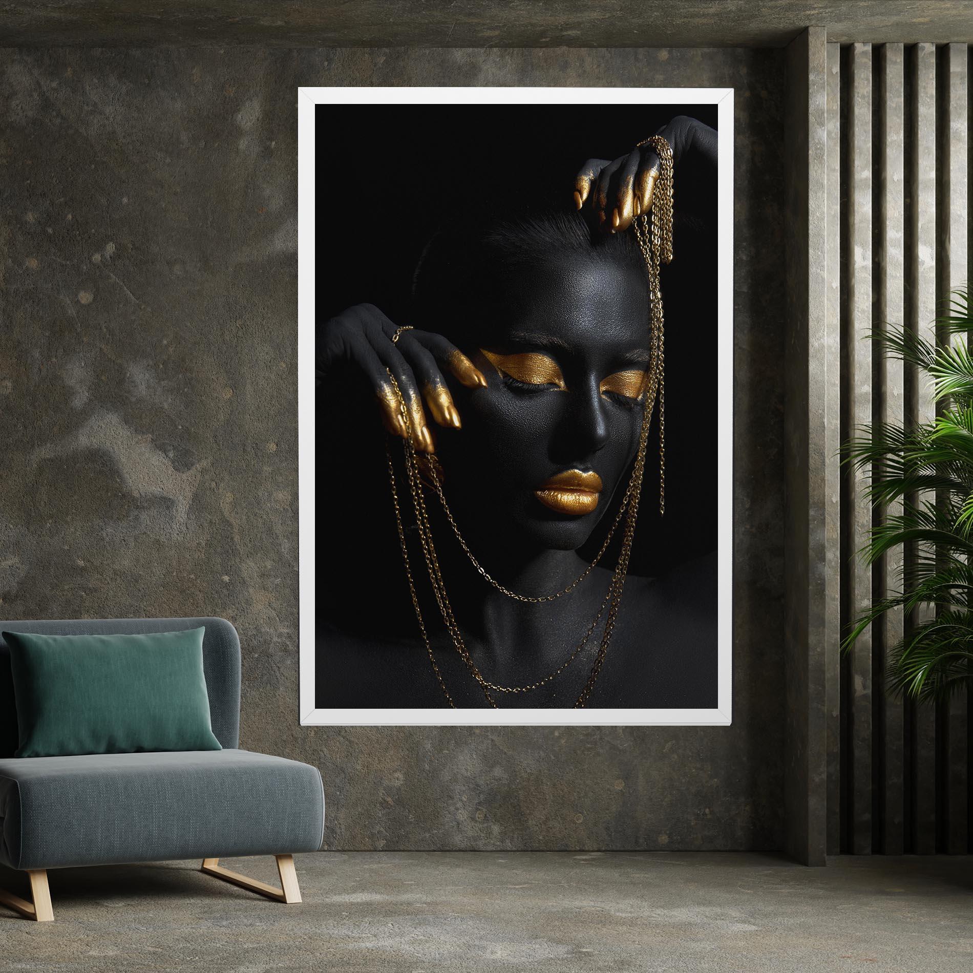Vászonkép Gold Black Skin mockup 7
