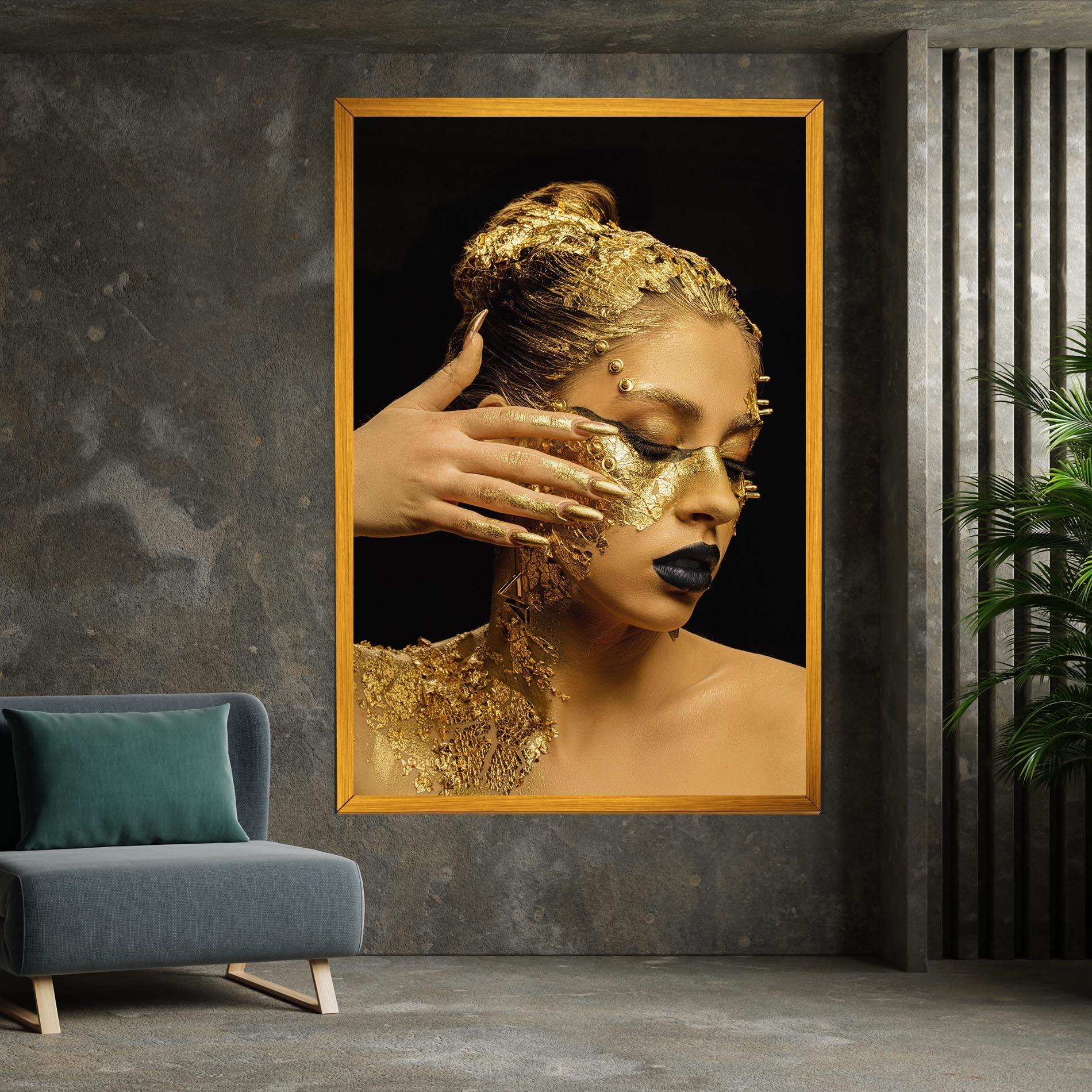 Vászonkép Festive Golden Makeup mockup 7