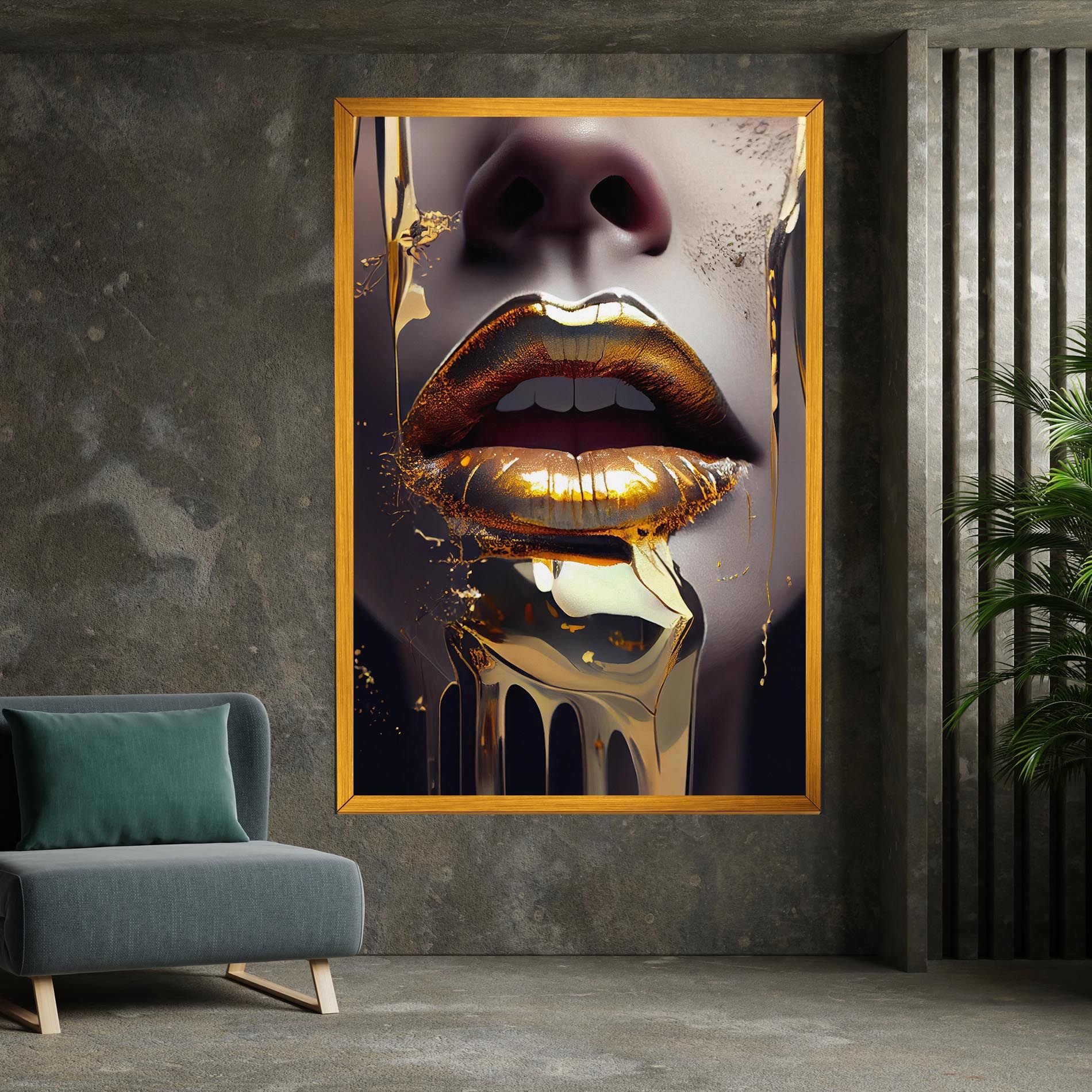 Glamorous Gold Lips mockup 7