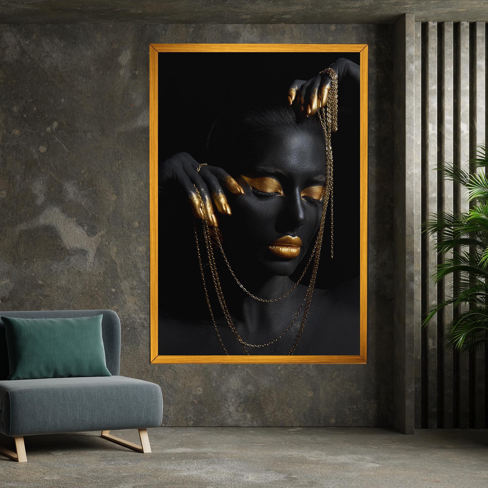 Vászonkép Gold Black Skin mockup 7