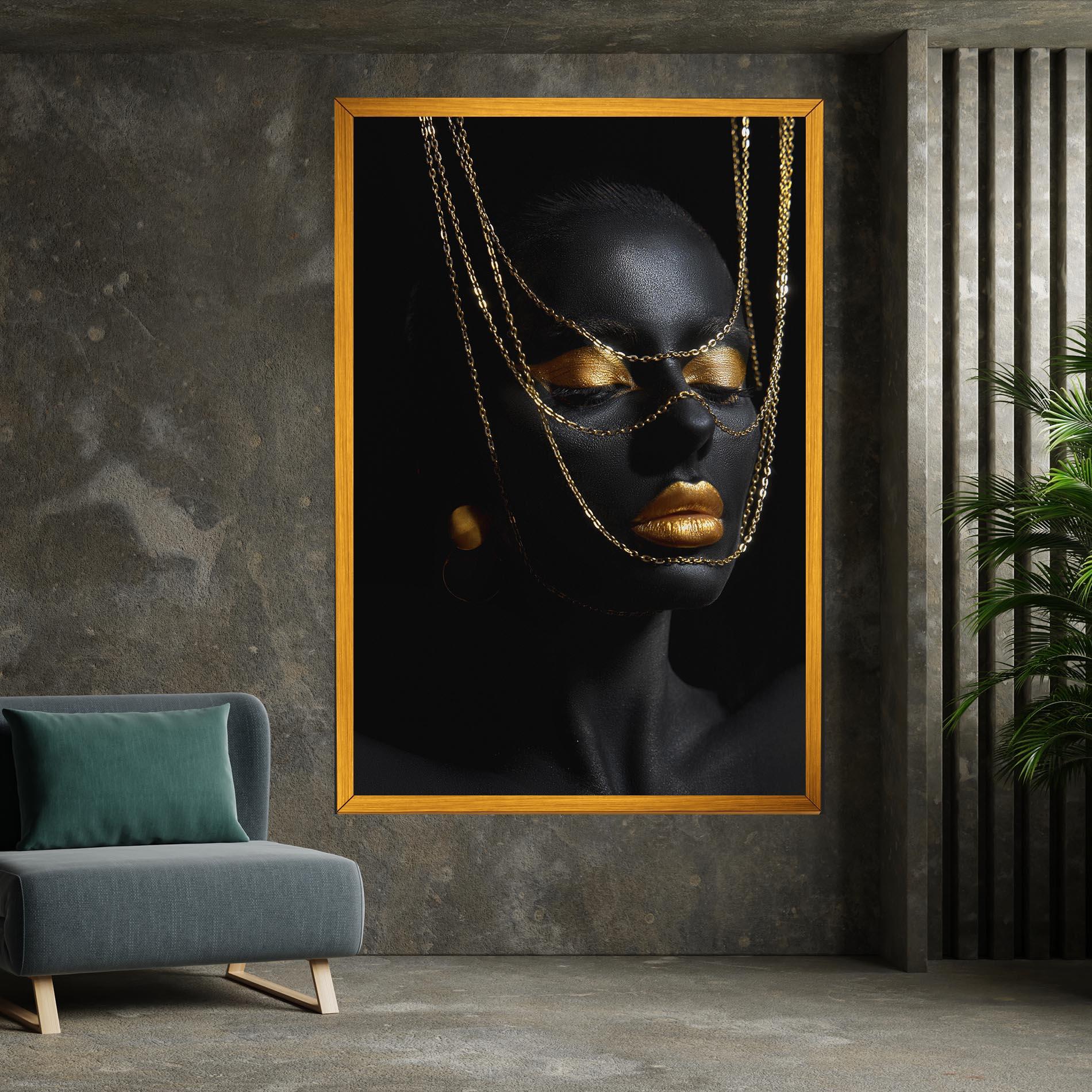 Vászonkép Gold Chain Girl mockup 7