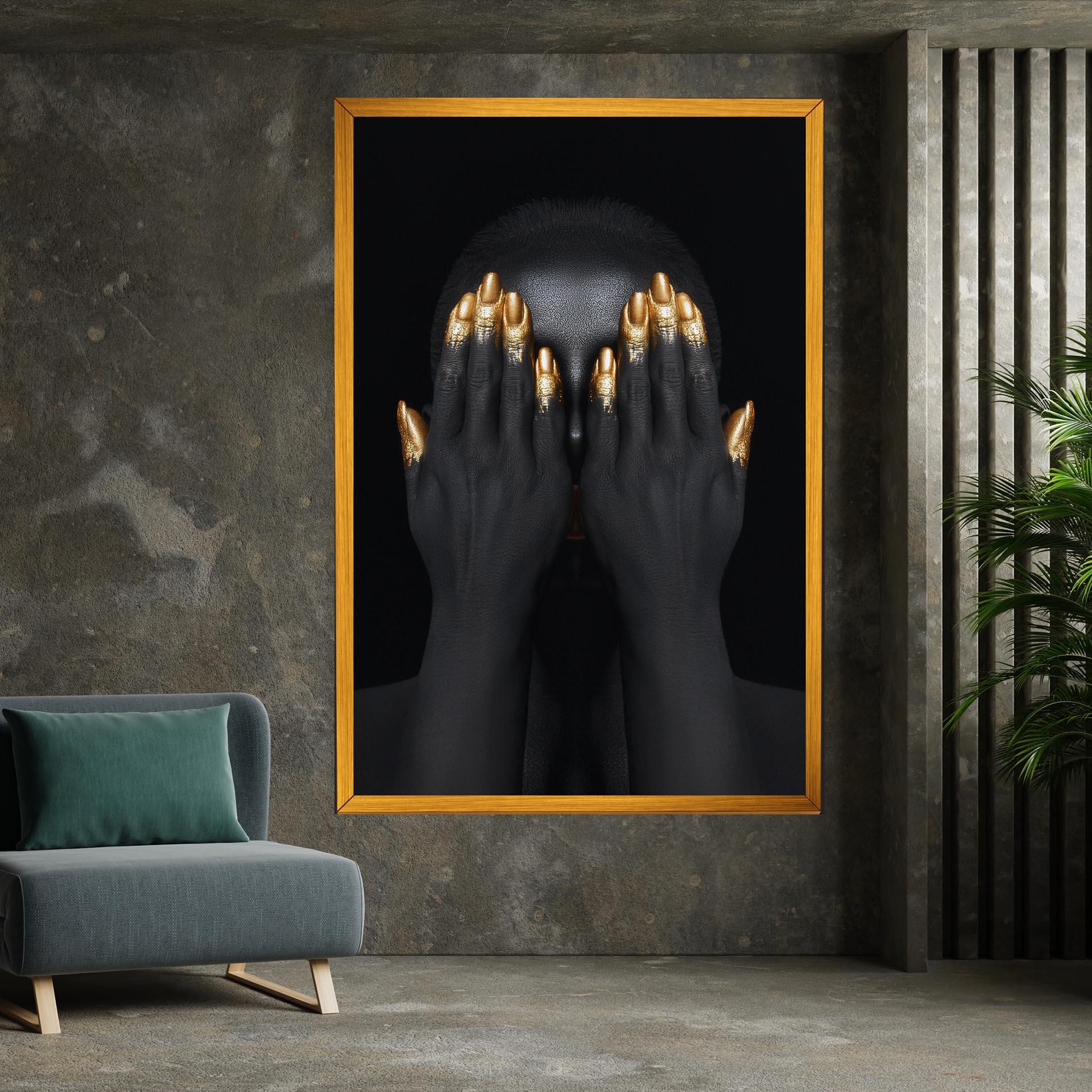 Vászonkép Gold Fingertips Chain mockup 7