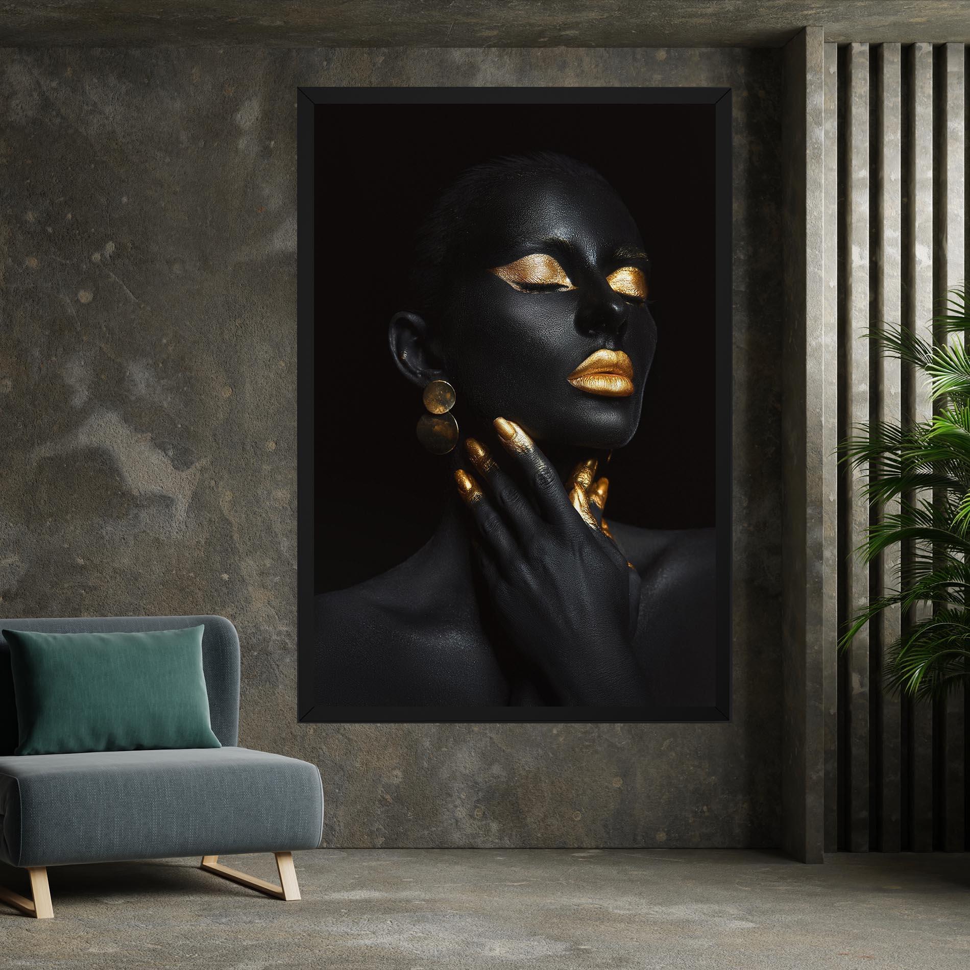 Vászonkép Eyelids Gold Makeup mockup 7