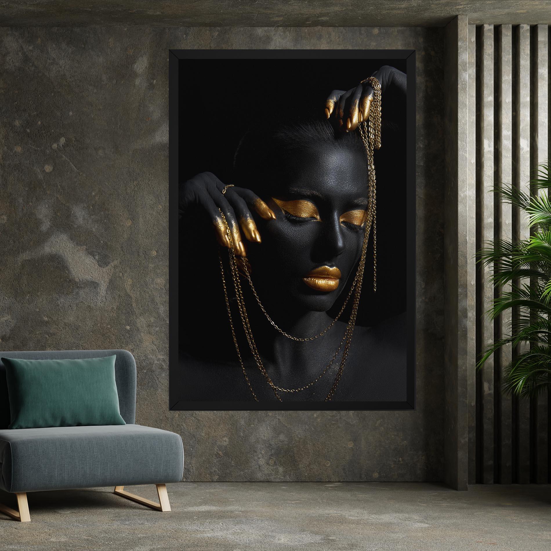 Vászonkép Gold Black Skin mockup 7
