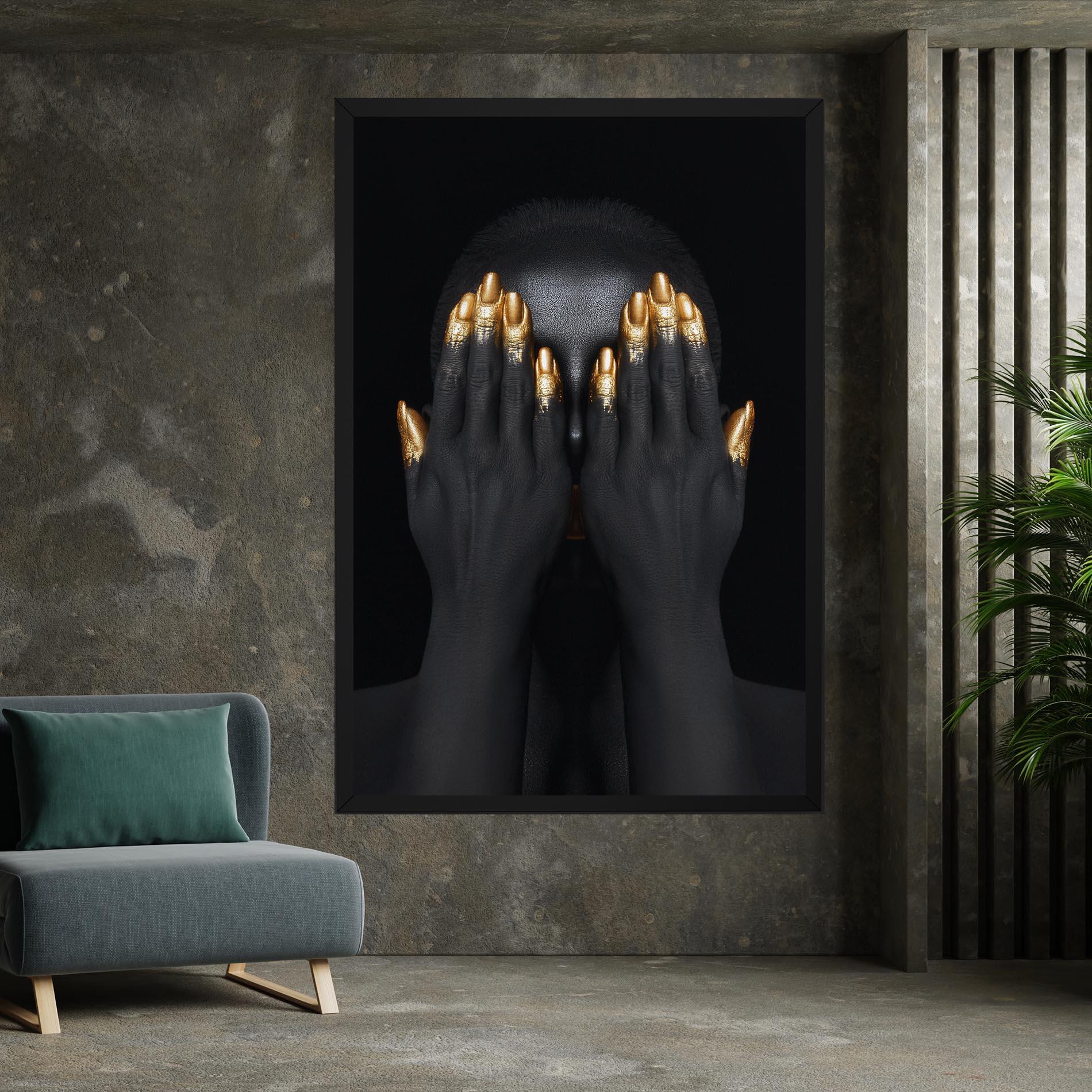 Vászonkép Gold Fingertips Chain mockup 7