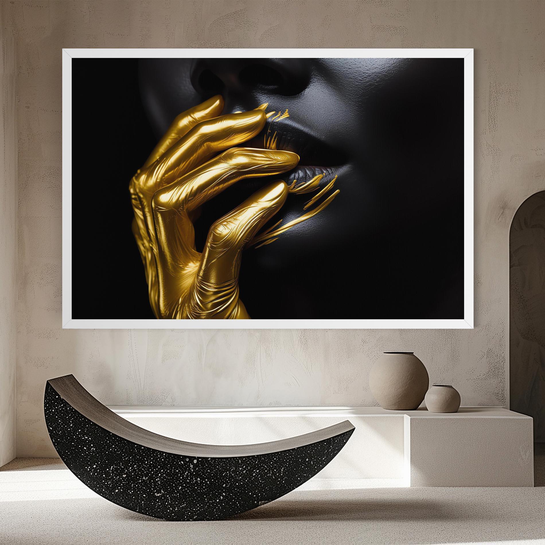 Vászonkép Gold Small Hand mockup 8