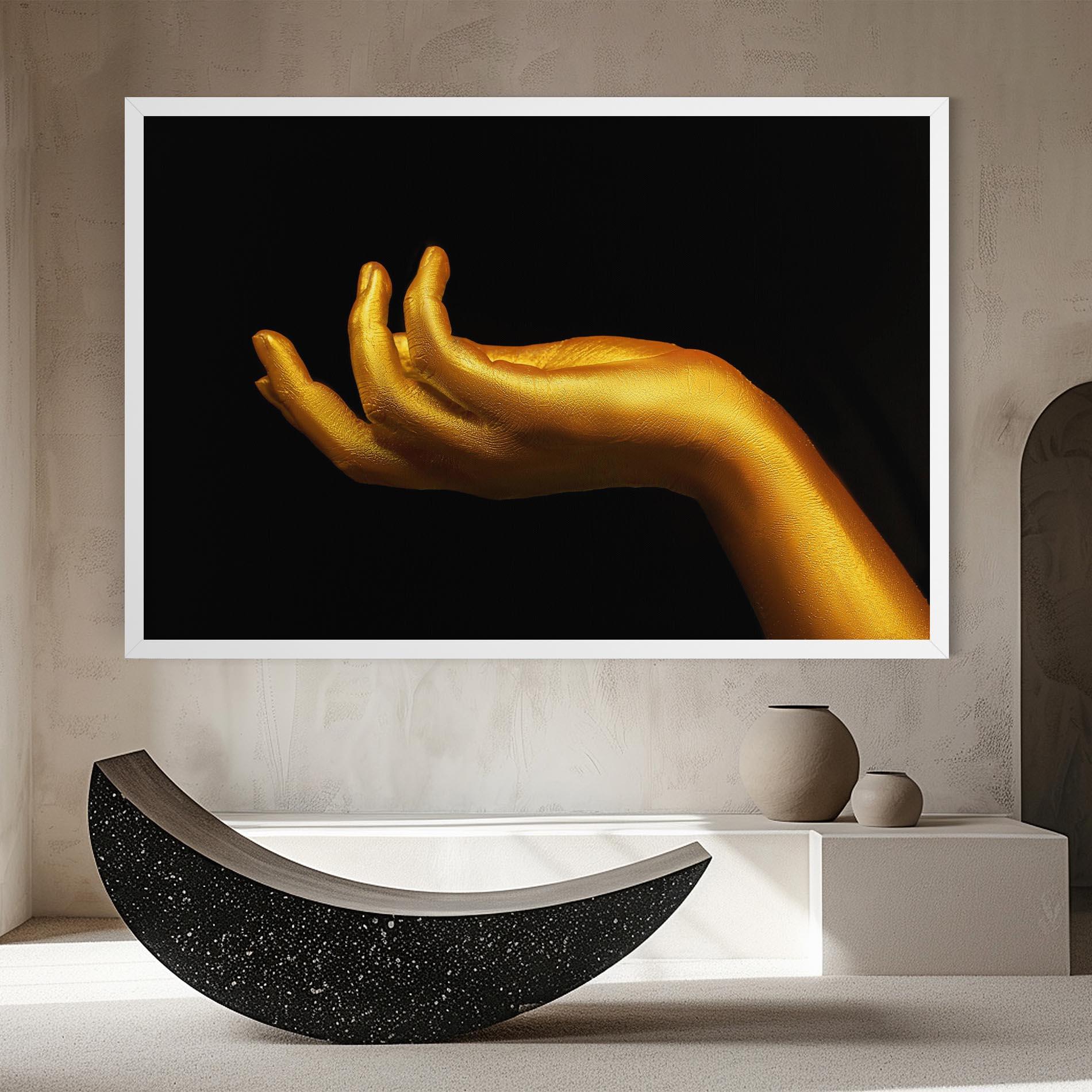 Vászonkép Strong Gold Hand mockup 8