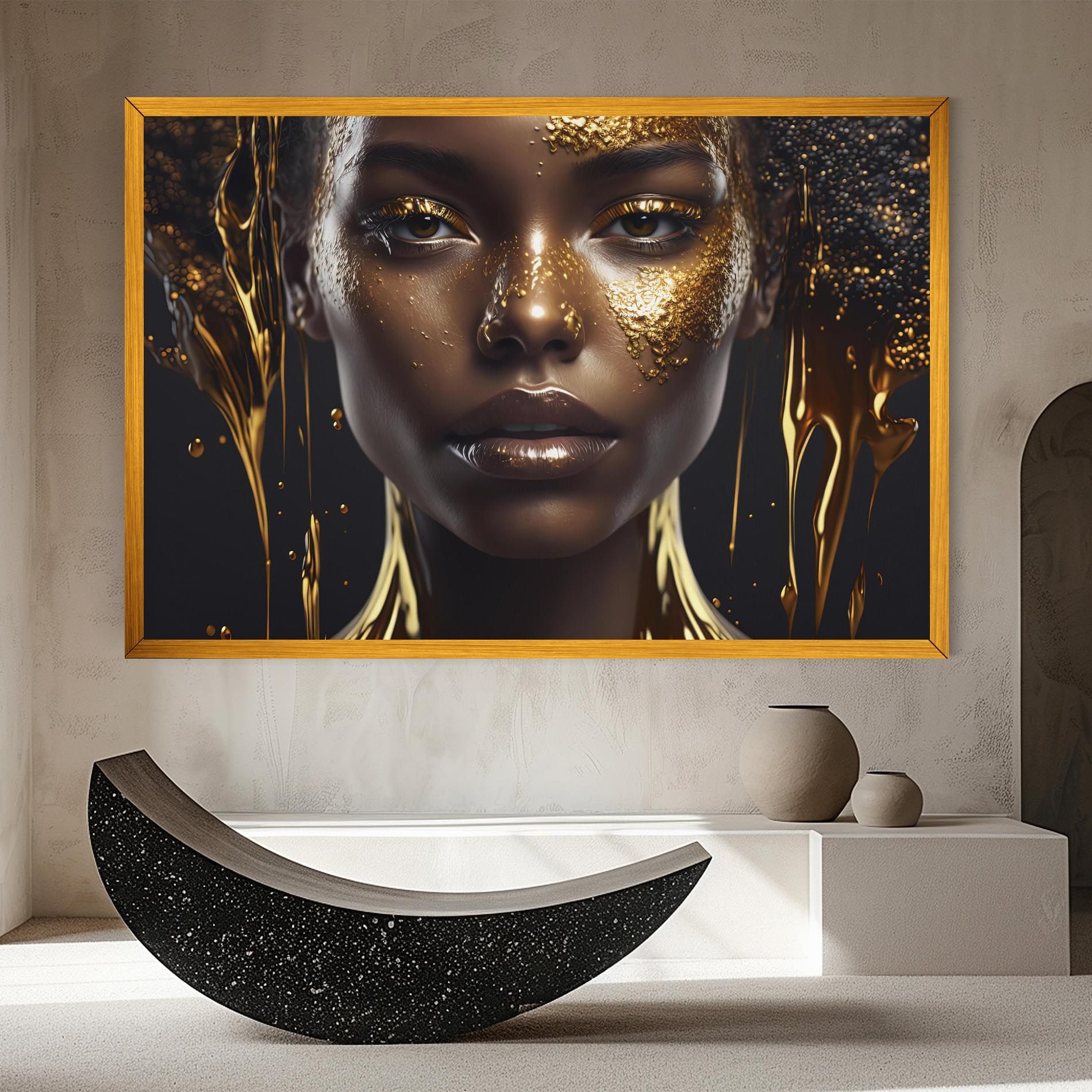 Gold Portrait Falling mockup 8