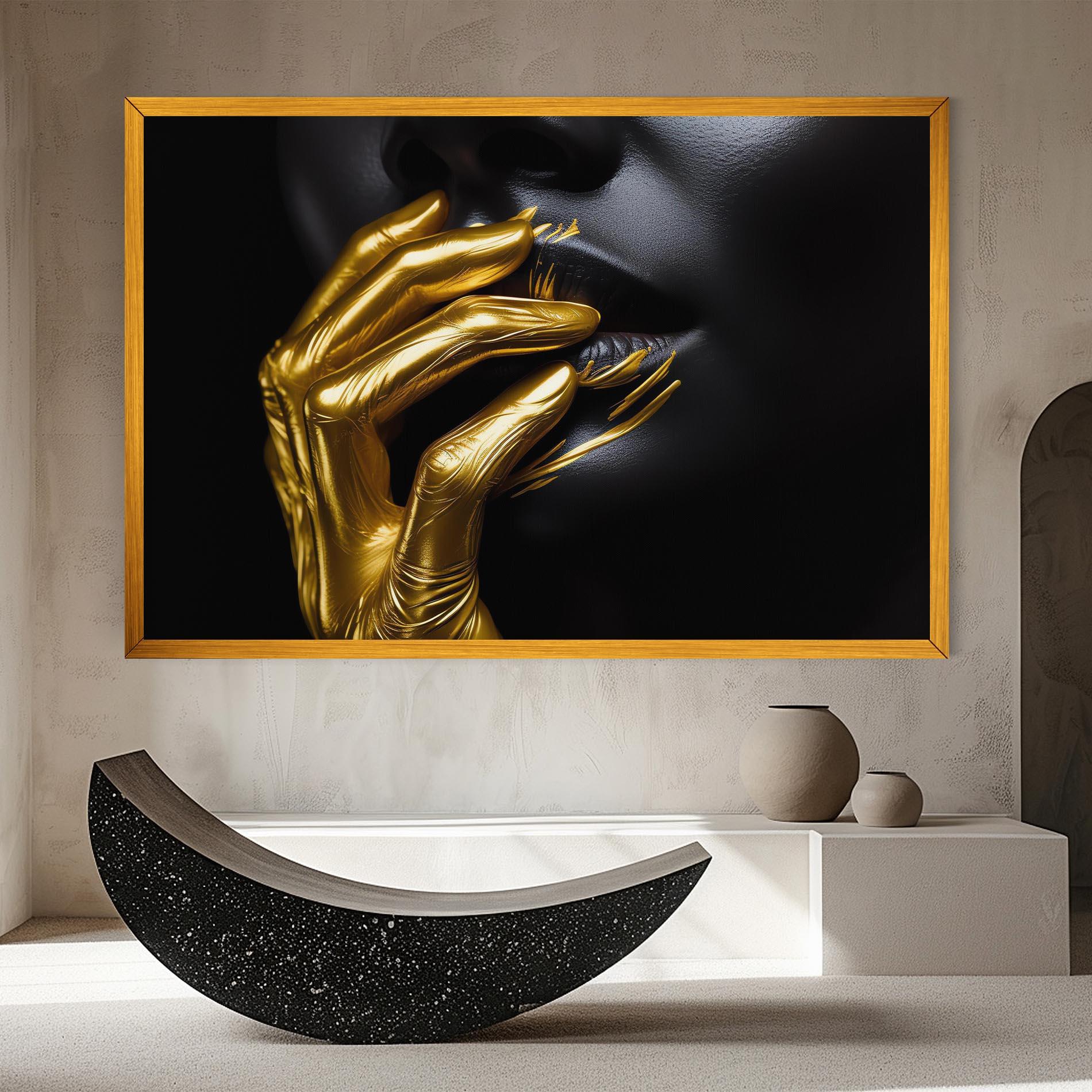 Vászonkép Gold Small Hand mockup 8