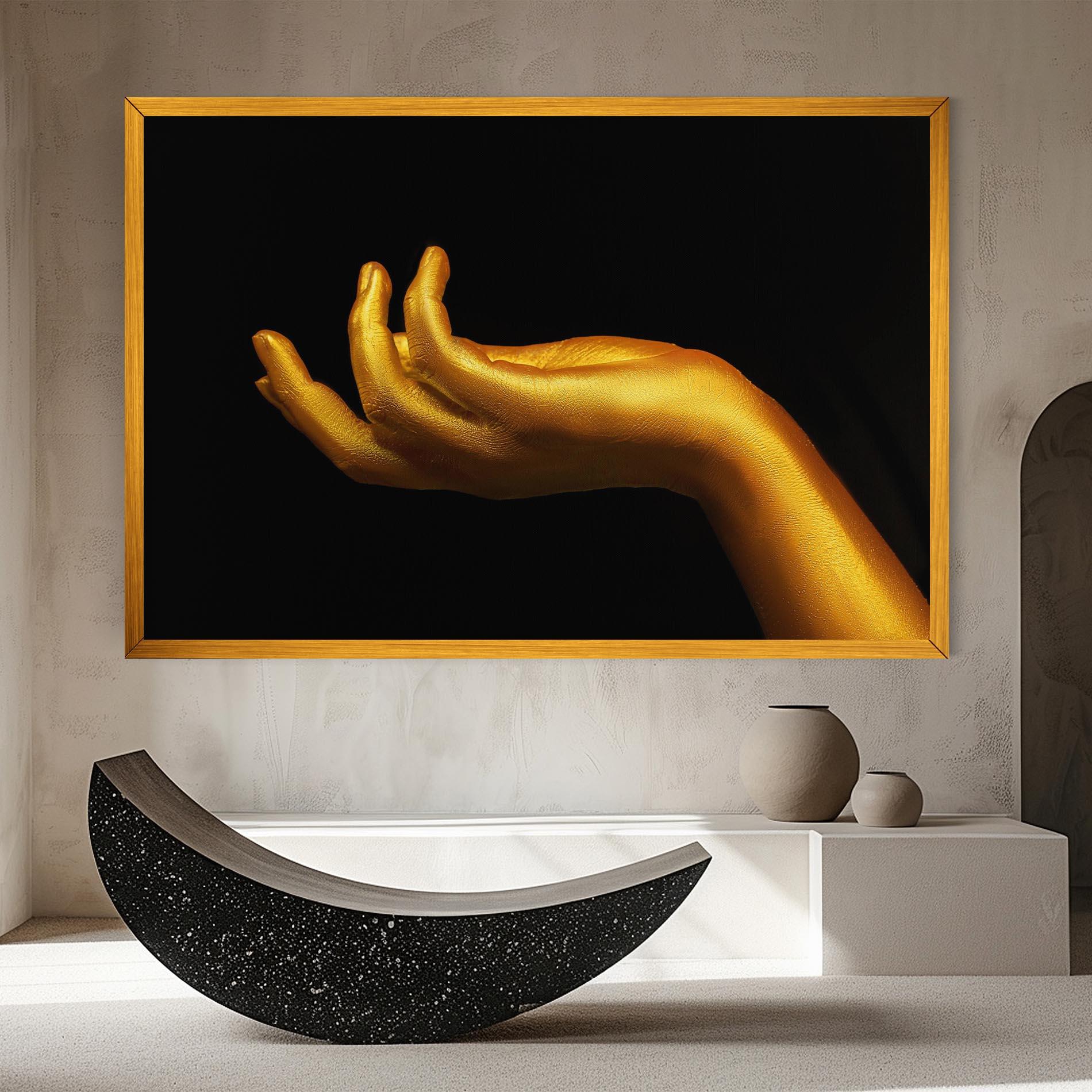 Vászonkép Strong Gold Hand mockup 8