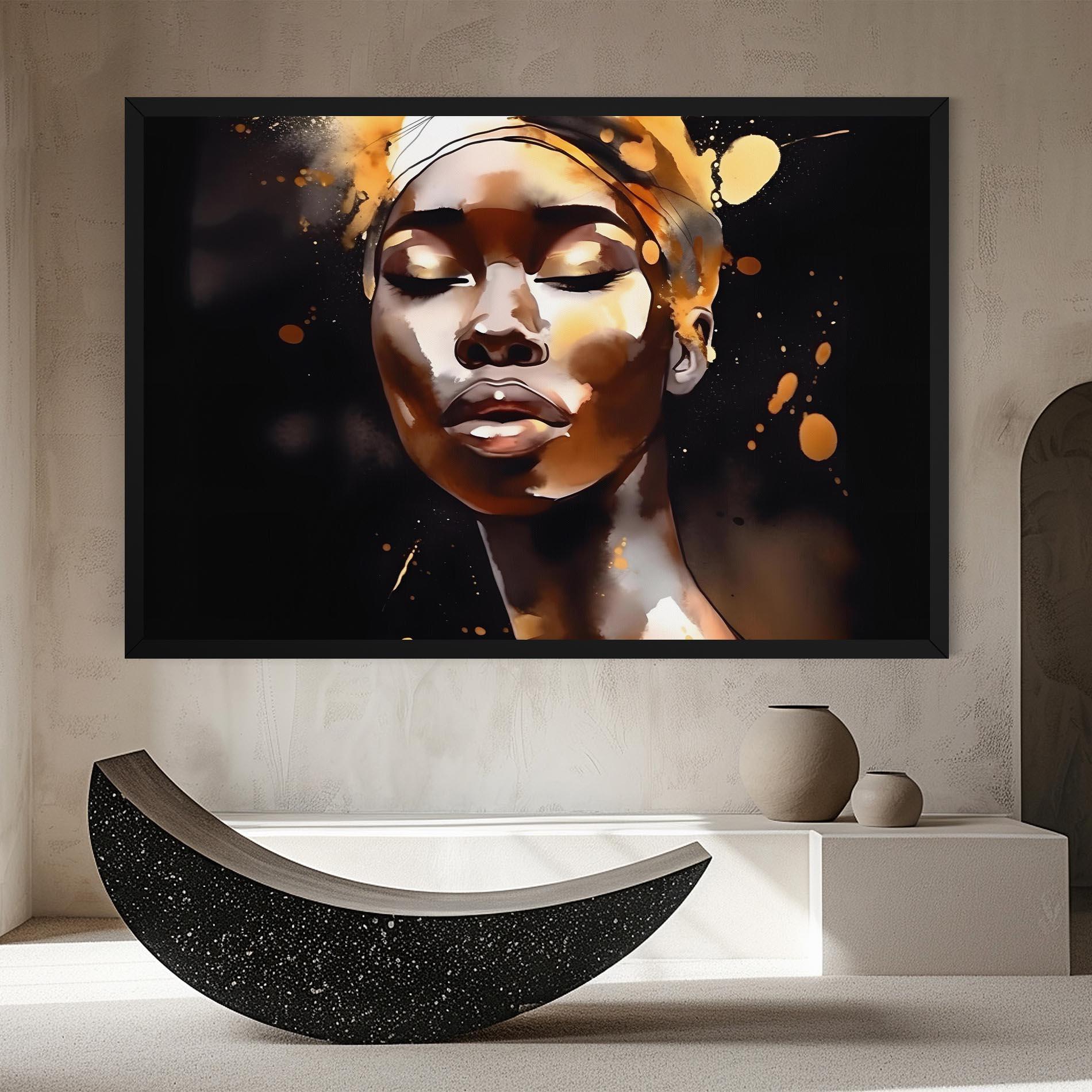 Vászonkép Abstract Gold Woman mockup 8