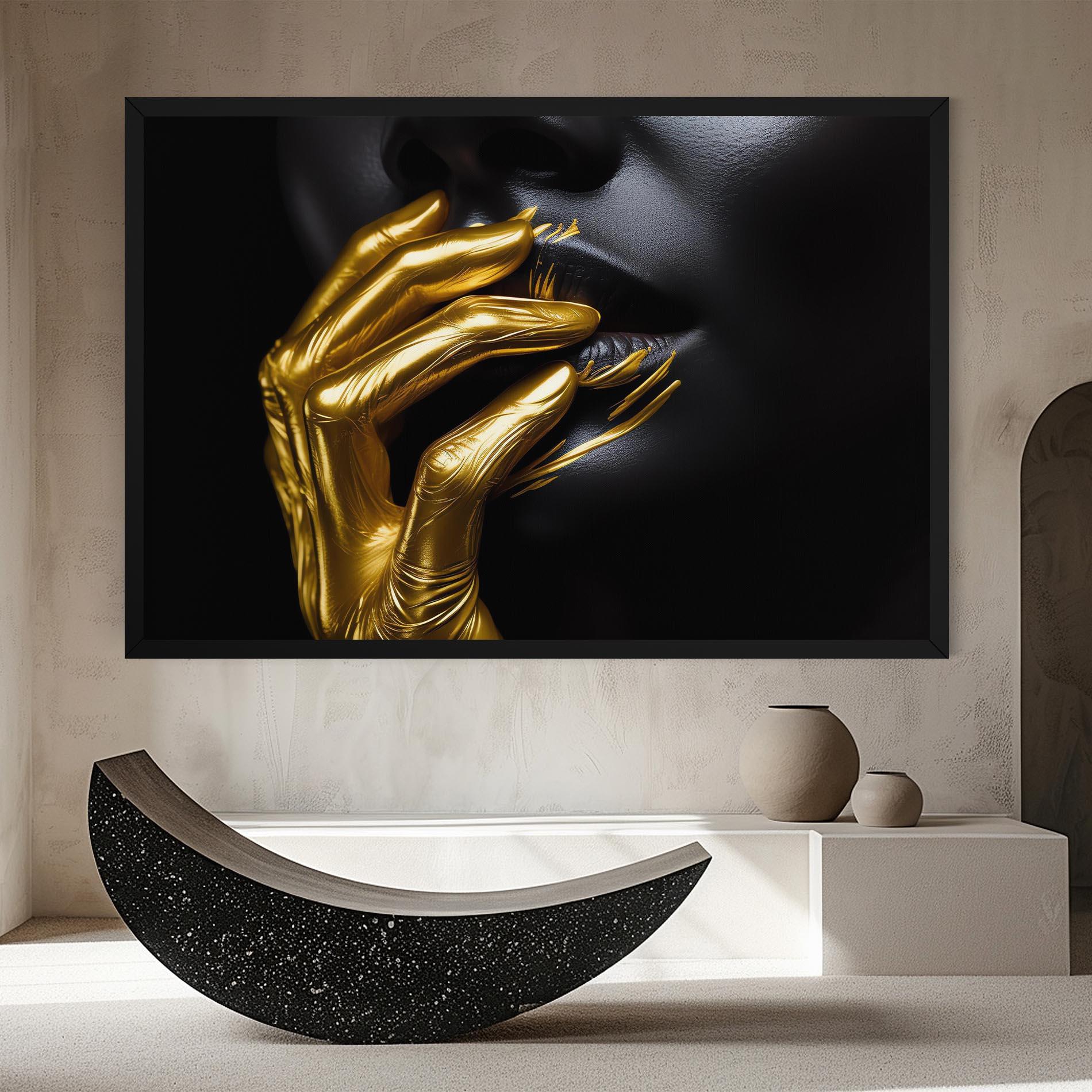 Vászonkép Gold Small Hand mockup 8