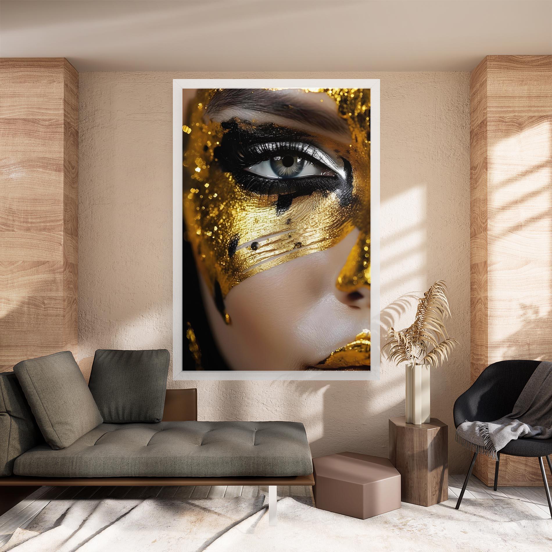 Vászonkép Black Gold Eyeliner mockup 8