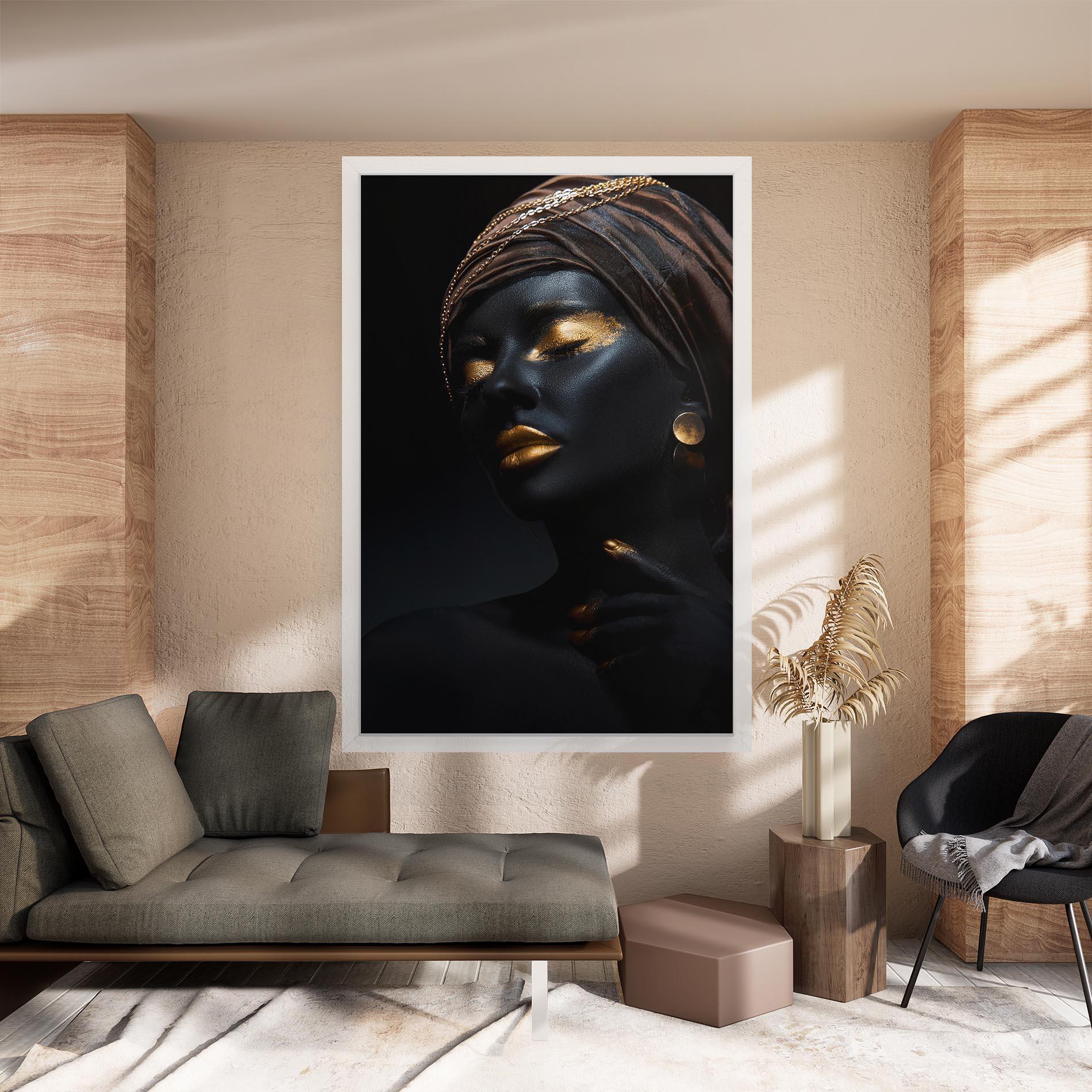 Vászonkép Black Gold Skin mockup 8