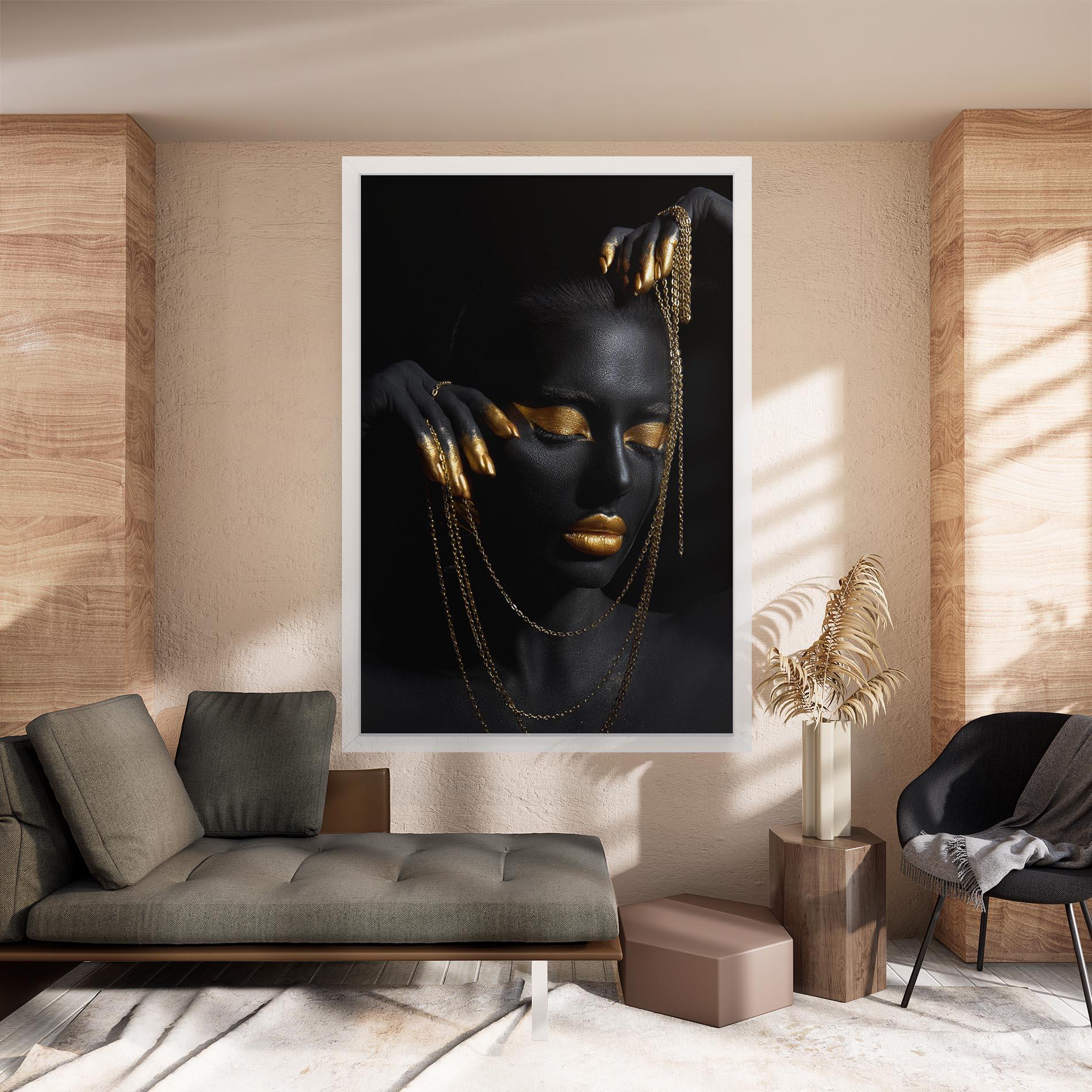 Vászonkép Gold Black Skin mockup 8