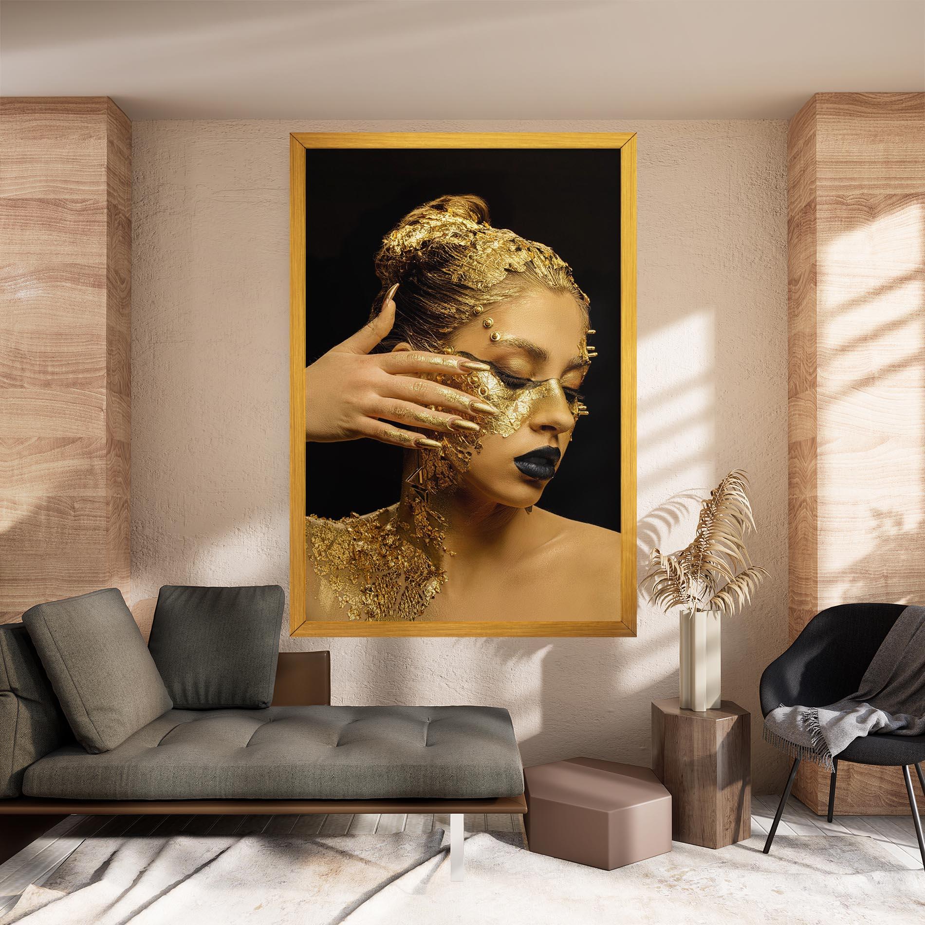 Vászonkép Festive Golden Makeup mockup 8