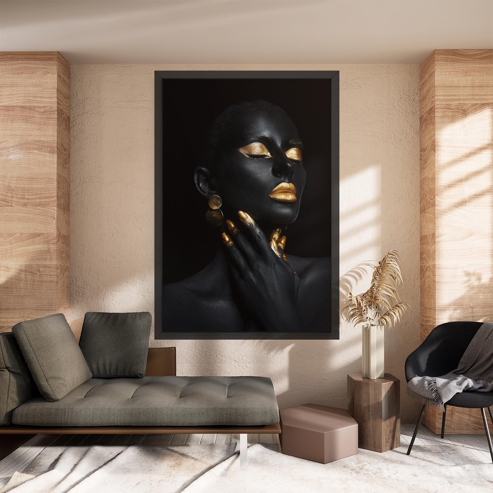 Vászonkép Eyelids Gold Makeup mockup 8